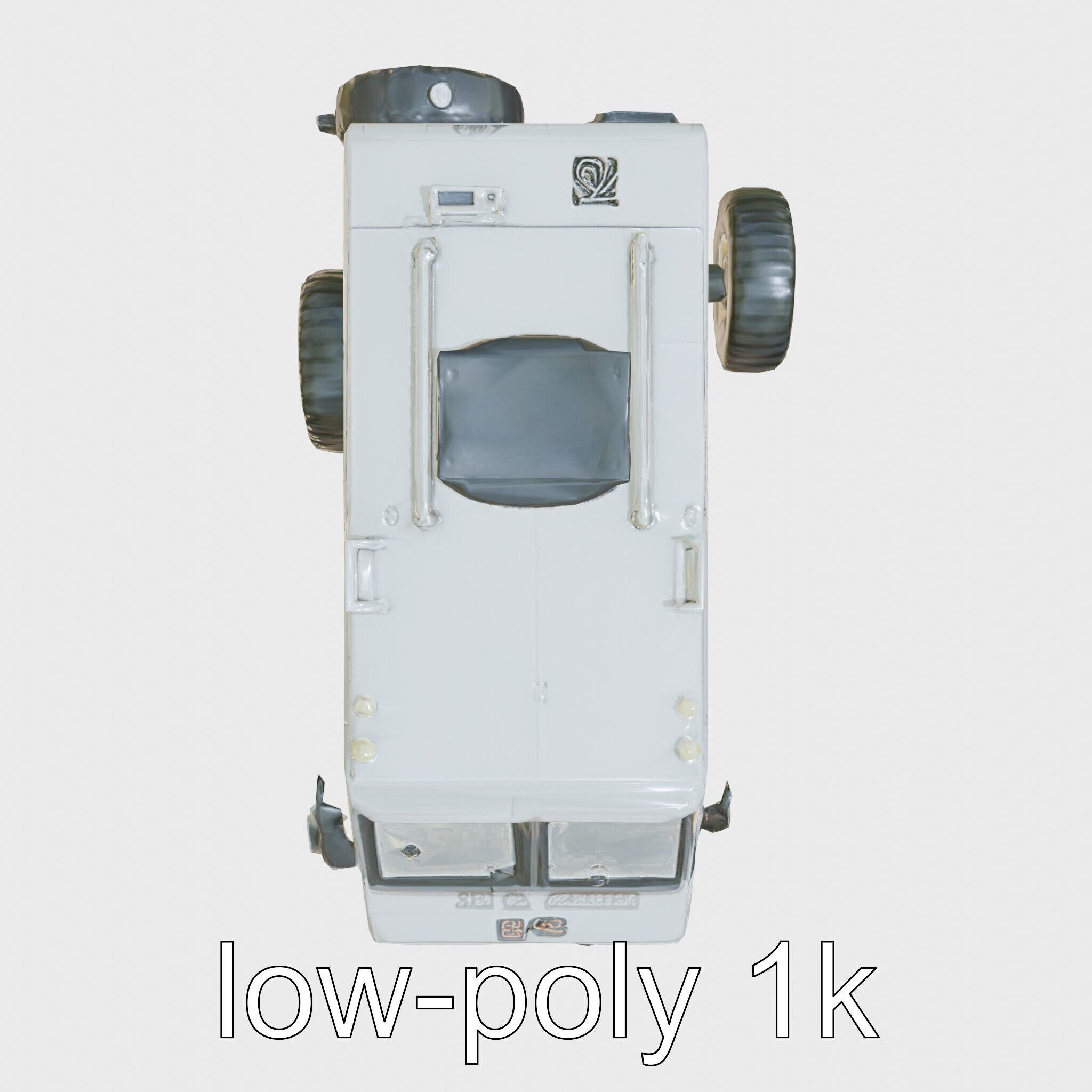 Polar Traverse Machine Fortresslike Highvisibility Design Low-poly 3D model_13