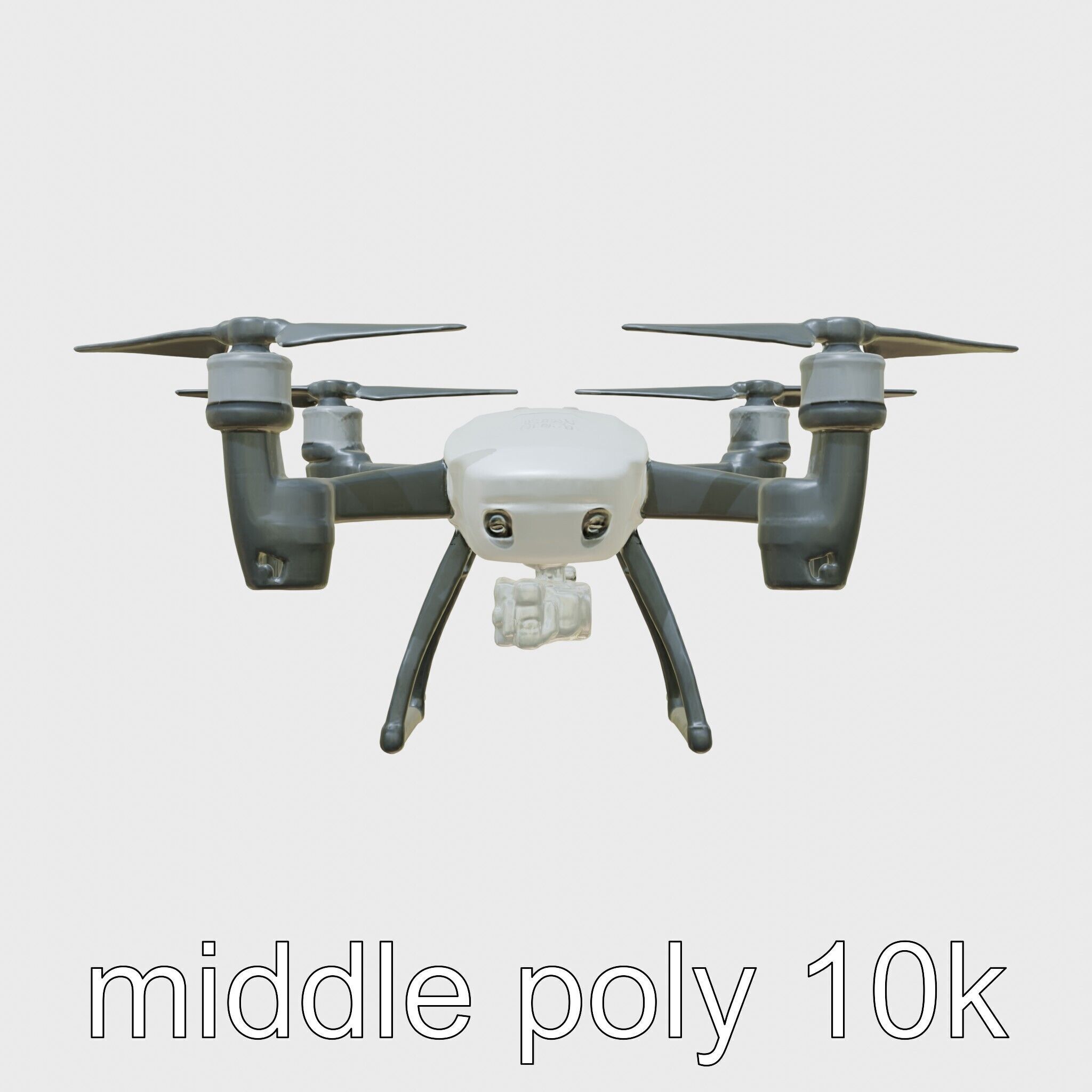 Hawk Eye Scout Drone with Retractable Landing Gear Low-poly 3D model_26