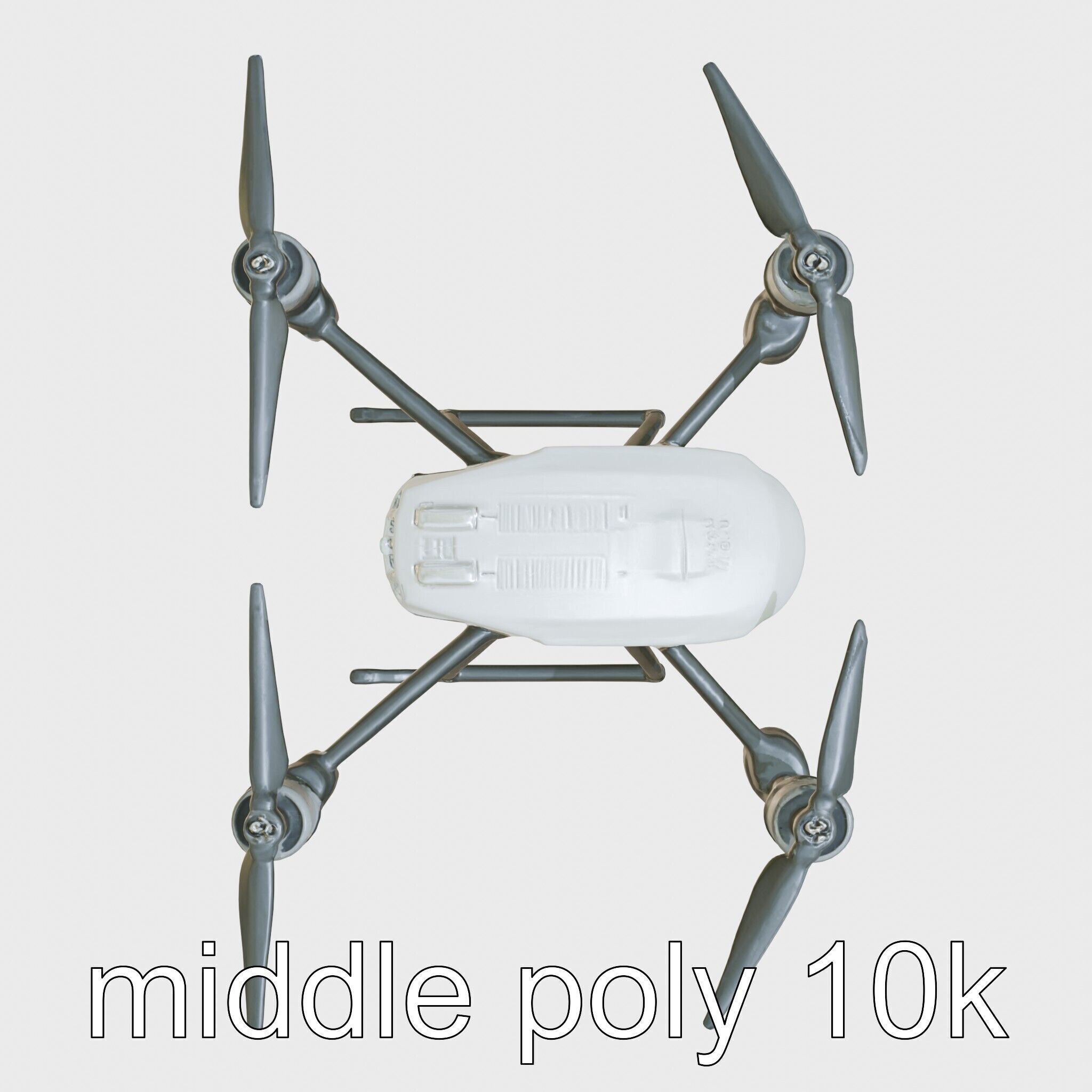 Hawk Eye Scout Drone with Retractable Landing Gear Low-poly 3D model_19