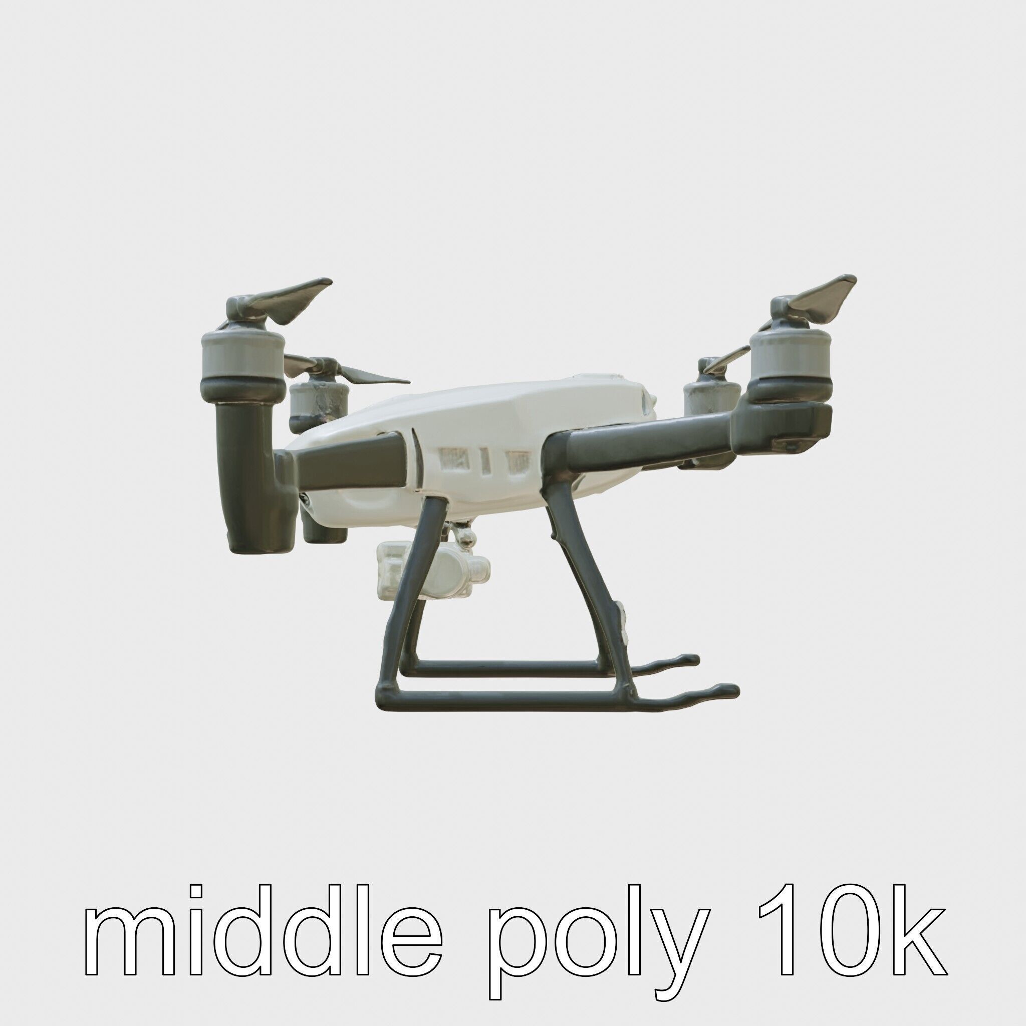 Hawk Eye Scout Drone with Retractable Landing Gear Low-poly 3D model_2