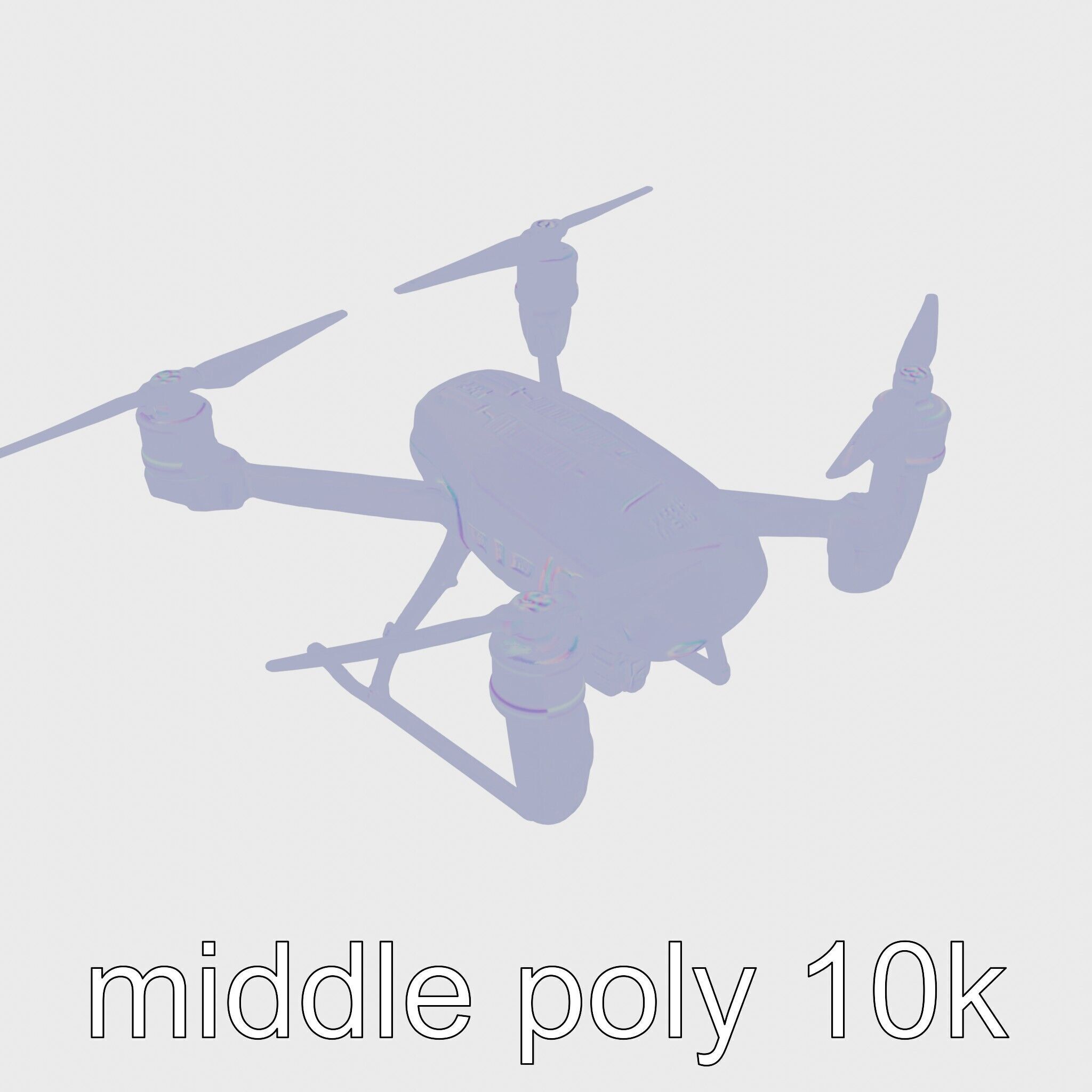 Hawk Eye Scout Drone with Retractable Landing Gear Low-poly 3D model_13