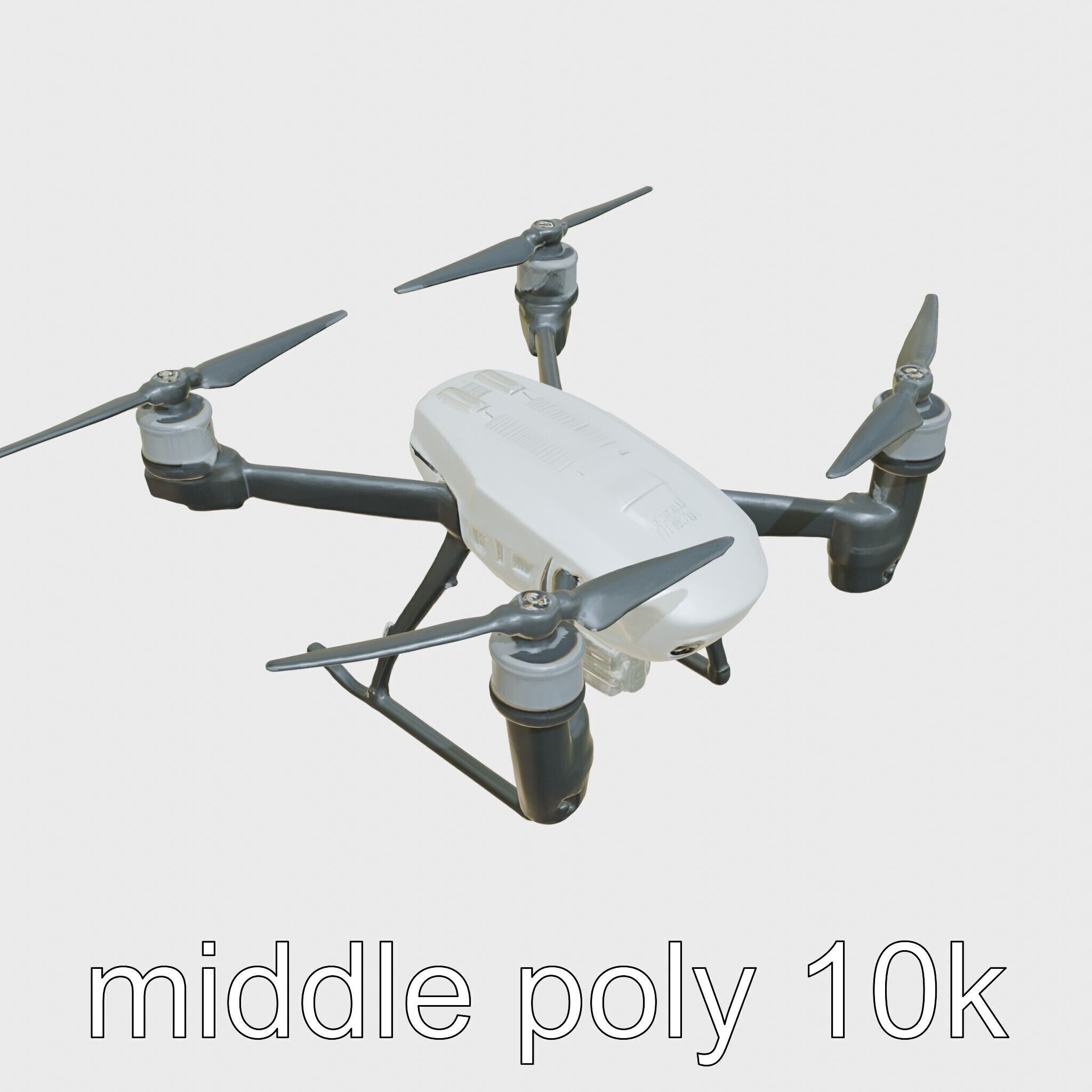 Hawk Eye Scout Drone with Retractable Landing Gear Low-poly 3D model_8