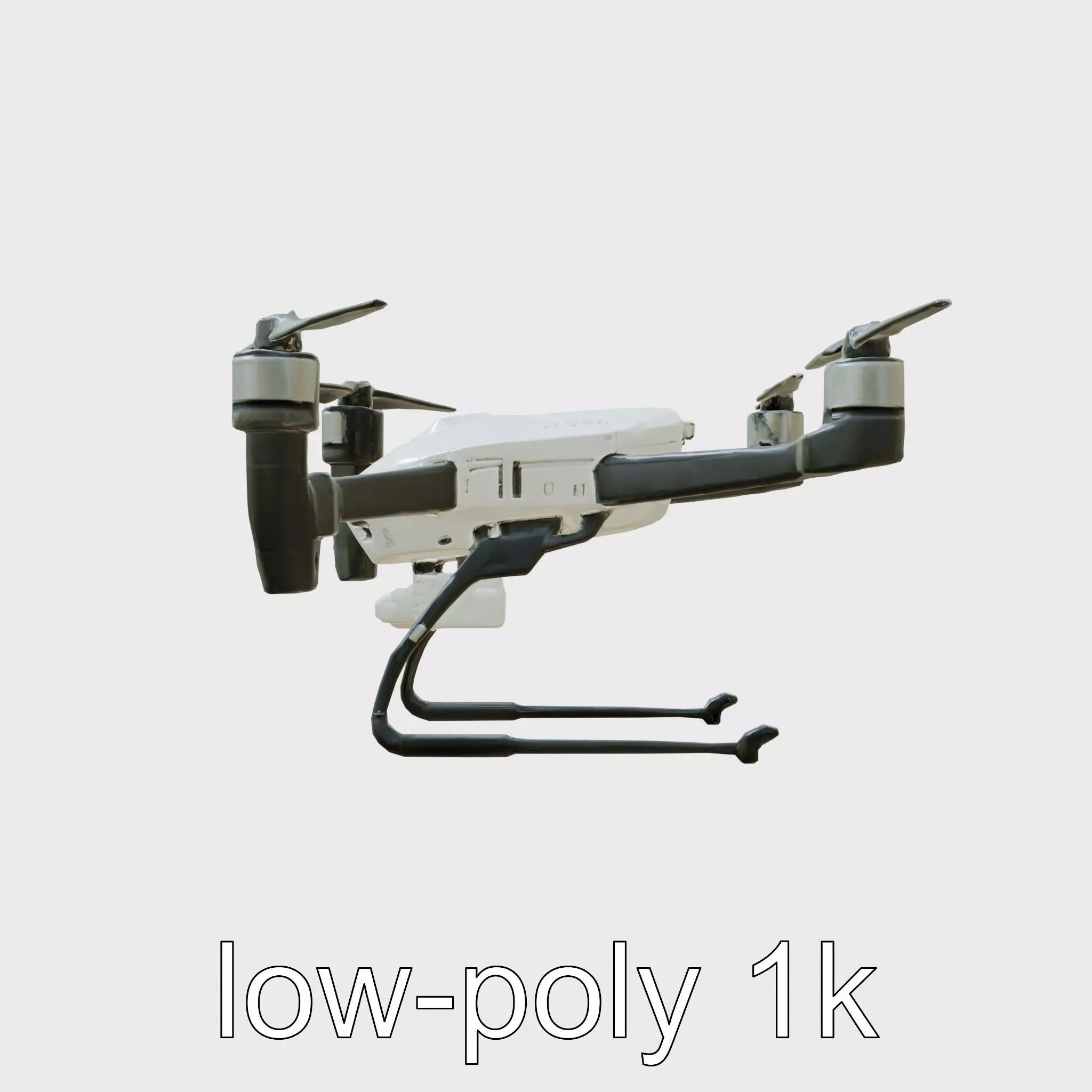 Hawk Eye Scout Drone with Retractable Landing Gear Low-poly 3D model_0