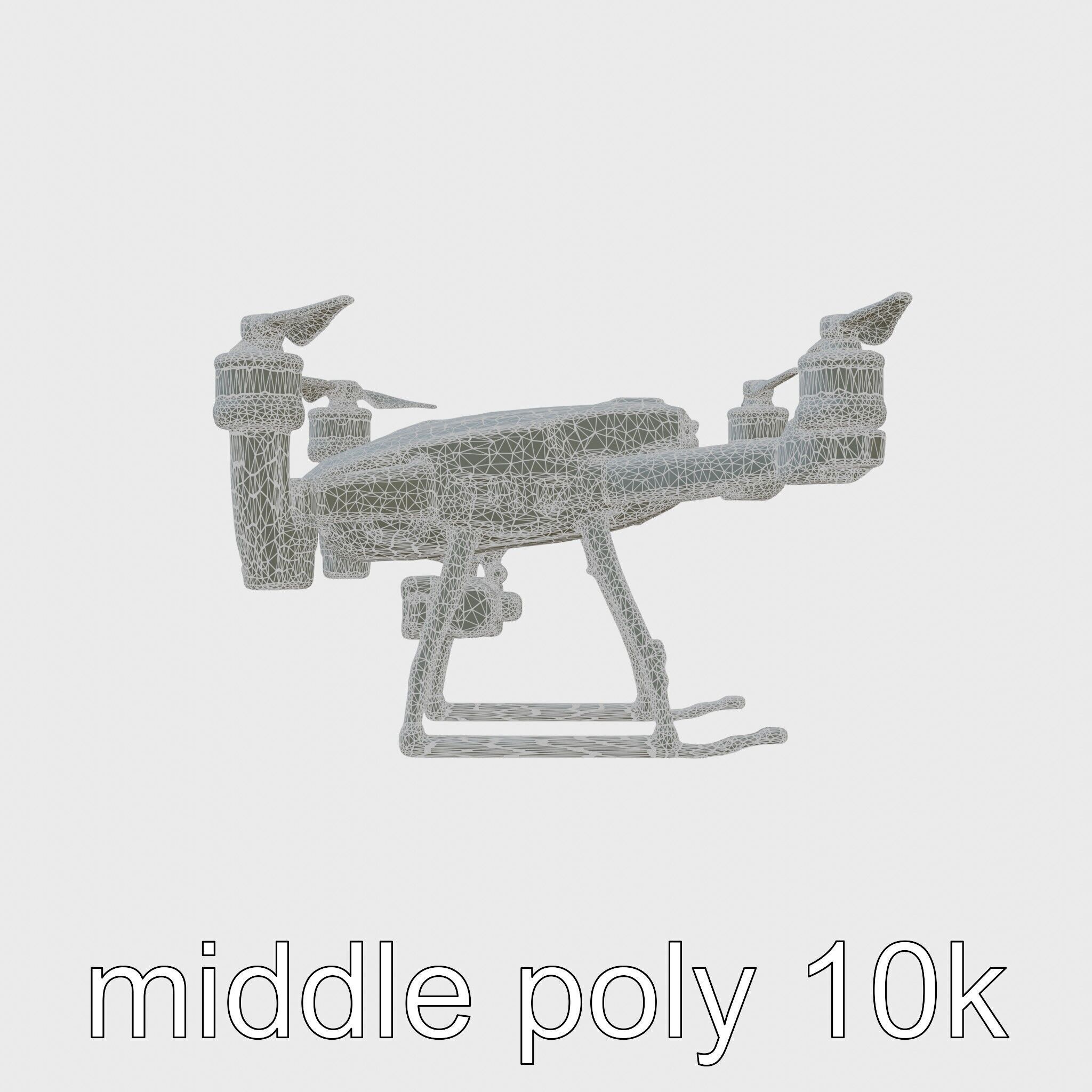 Hawk Eye Scout Drone with Retractable Landing Gear Low-poly 3D model_5