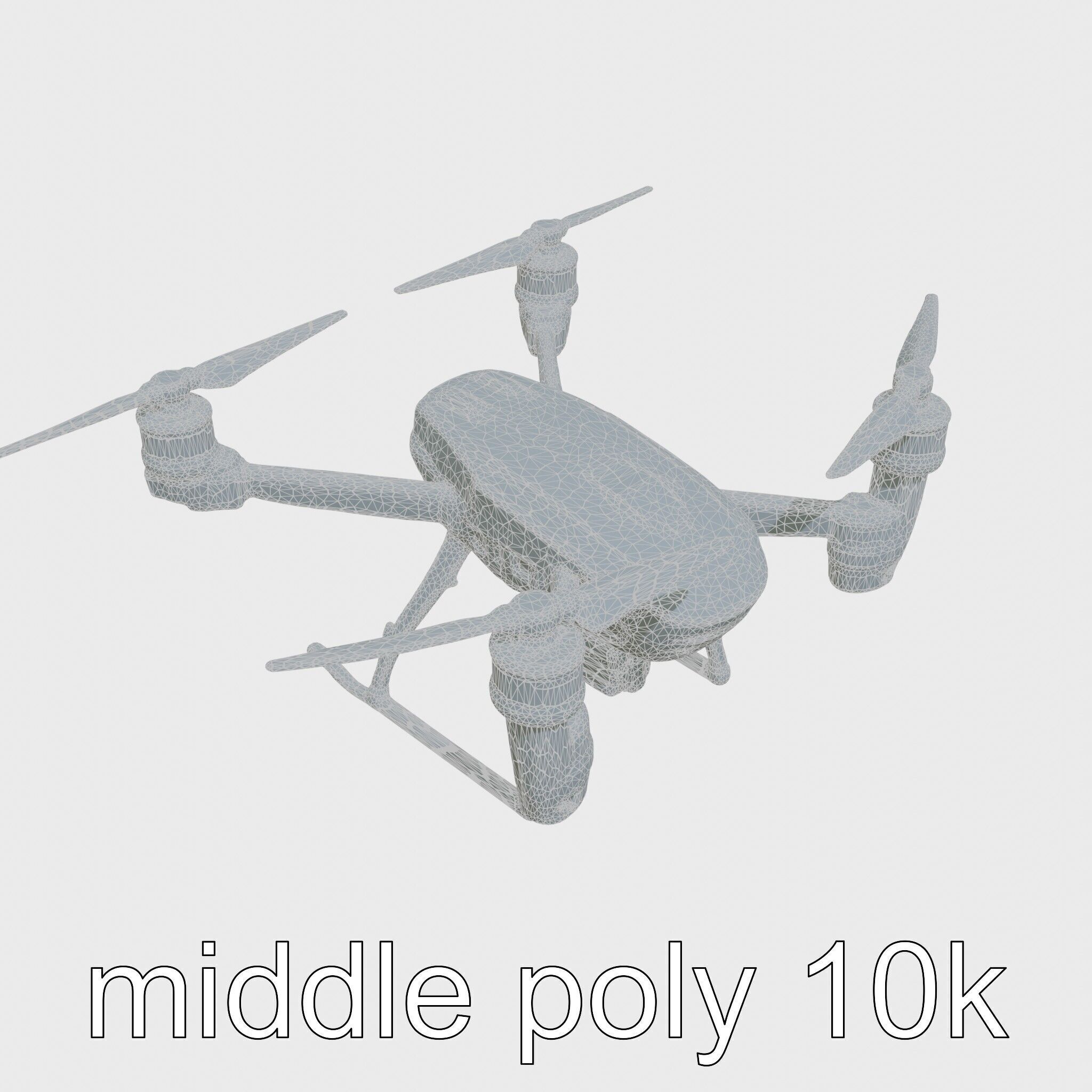 Hawk Eye Scout Drone with Retractable Landing Gear Low-poly 3D model_28