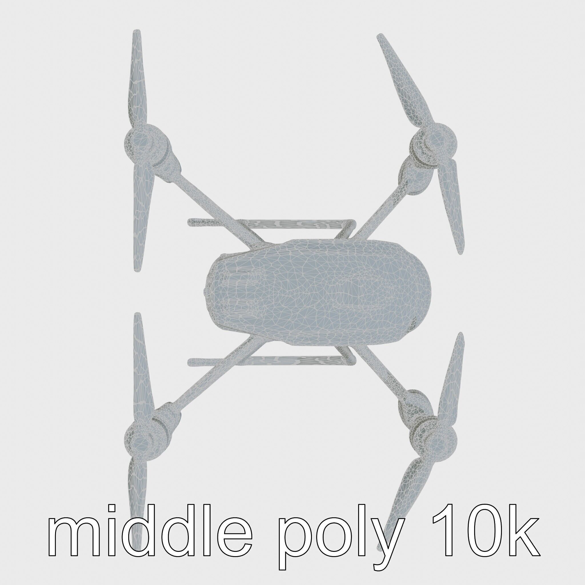 Hawk Eye Scout Drone with Retractable Landing Gear Low-poly 3D model_21