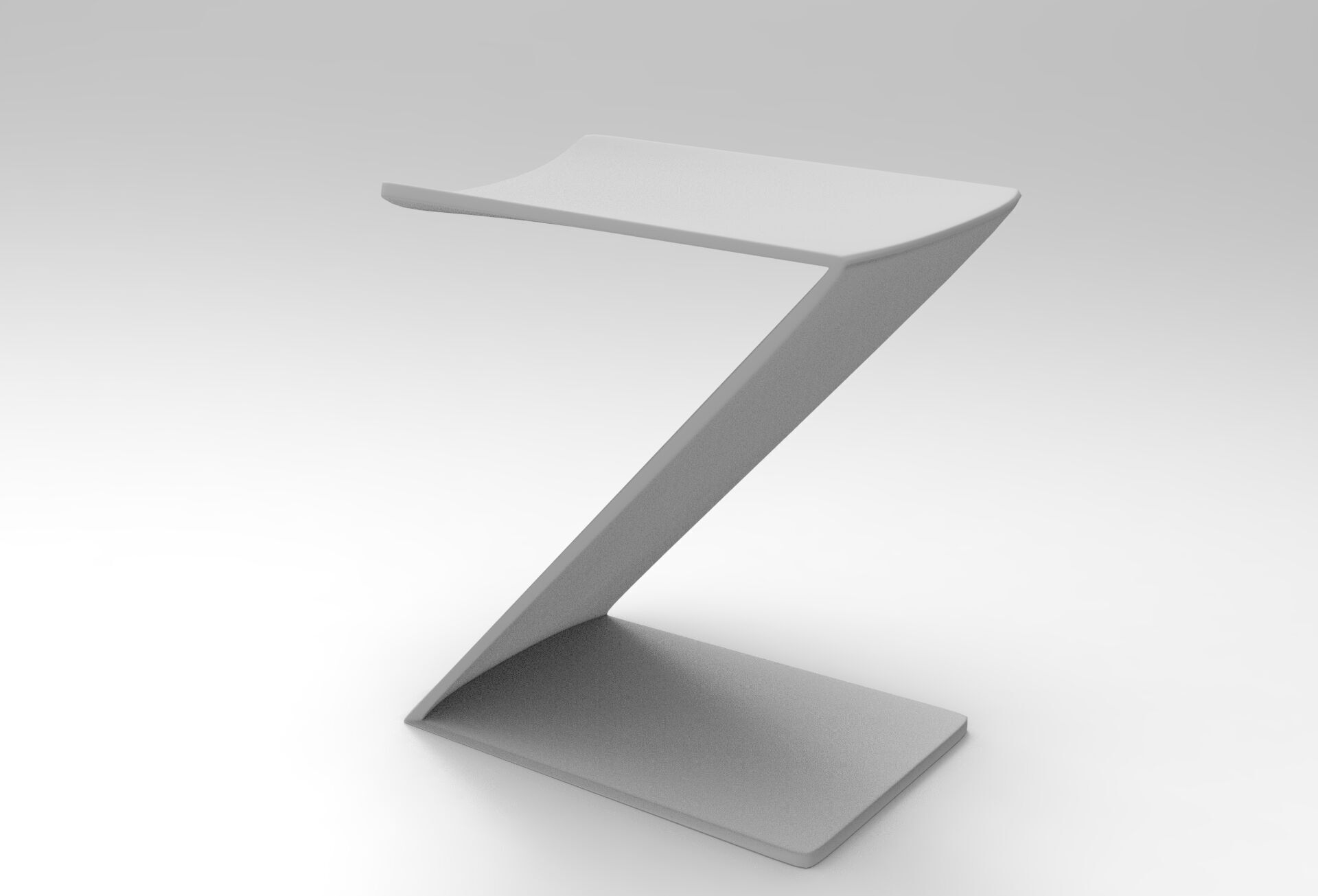 Z Stool Low-poly 3D model_7