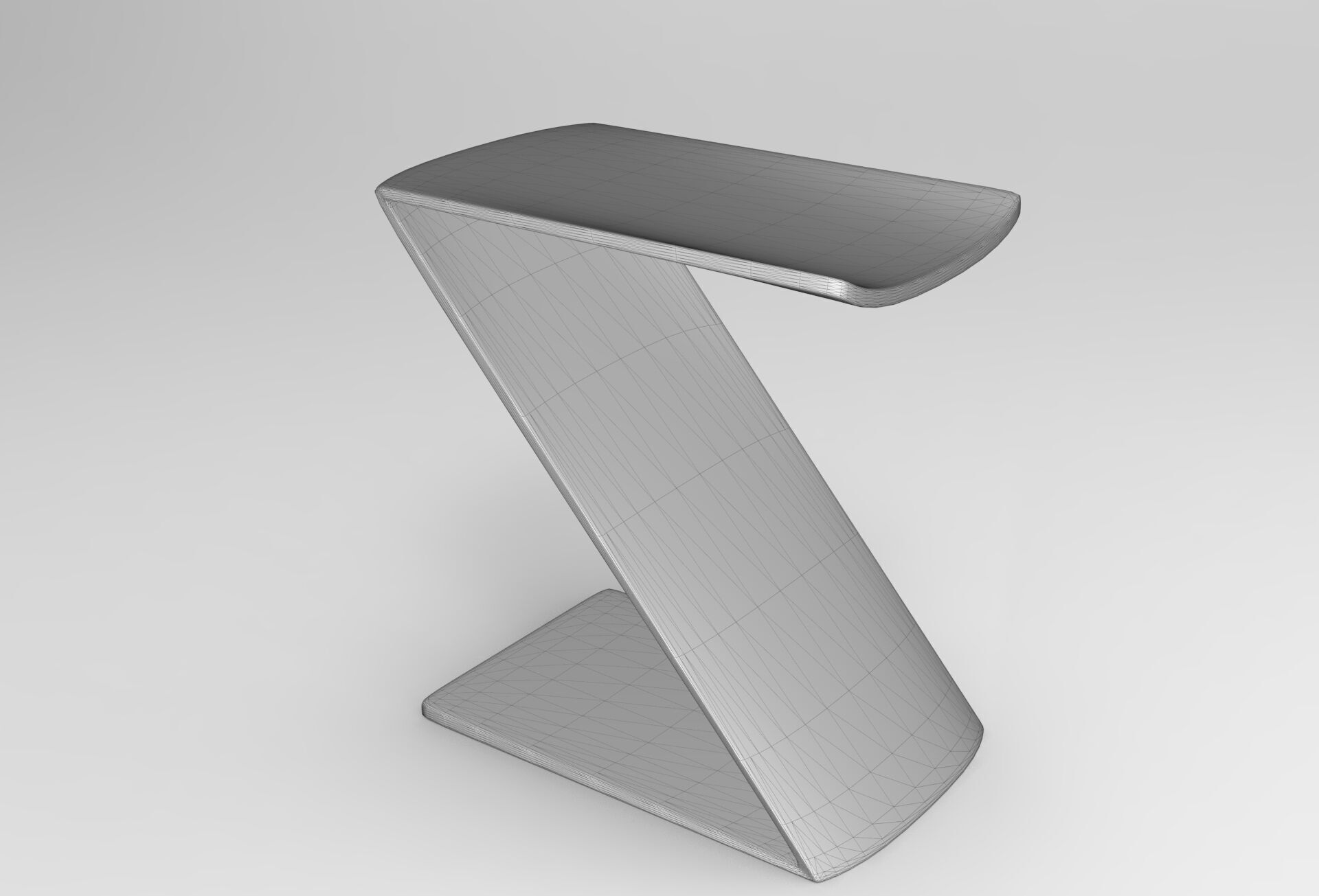 Z Stool Low-poly 3D model_5