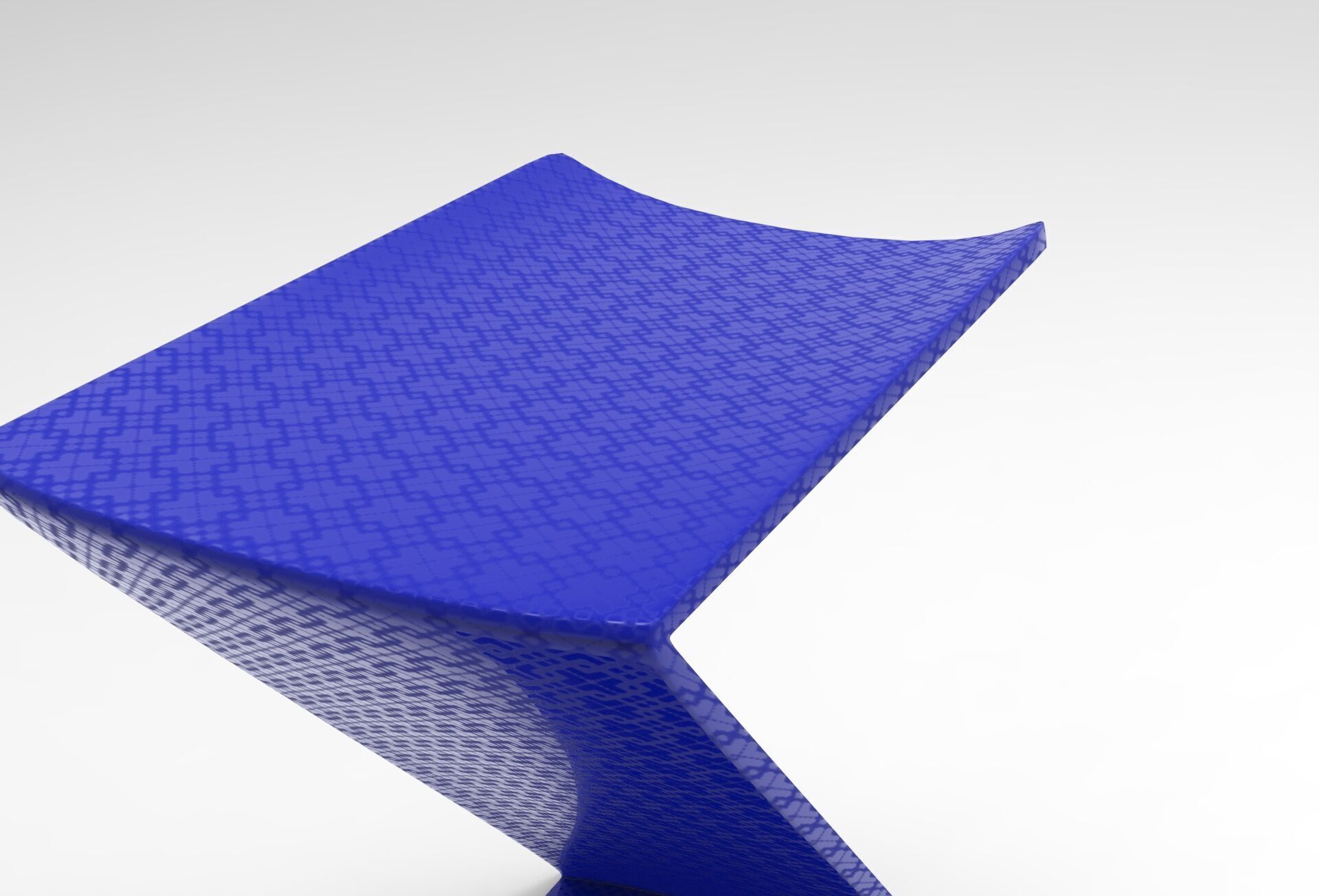 Z Stool Low-poly 3D model_3