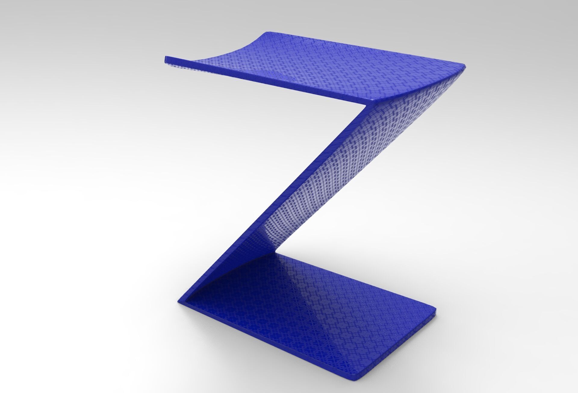 Z Stool Low-poly 3D model_2