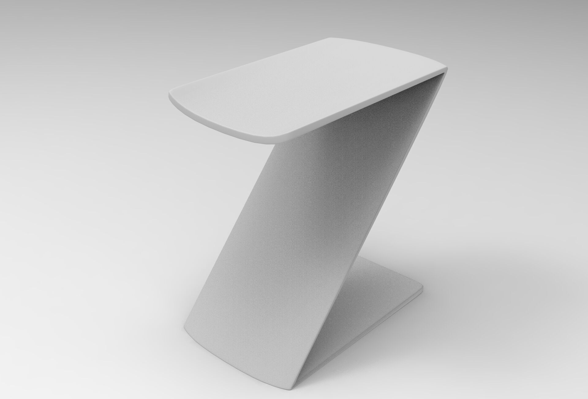 Z Stool Low-poly 3D model_8