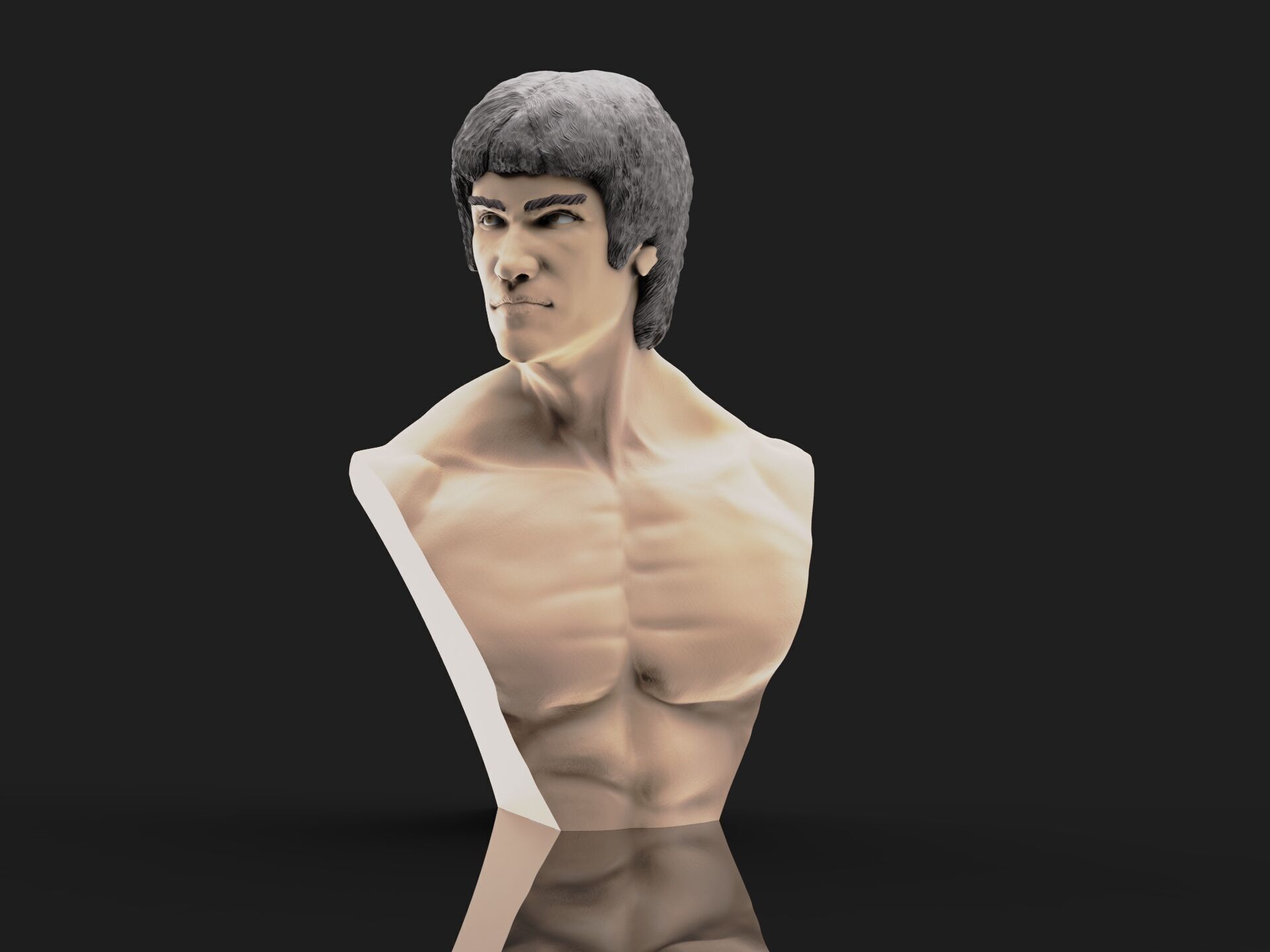 Bruce Lee Bust 3D print model_8