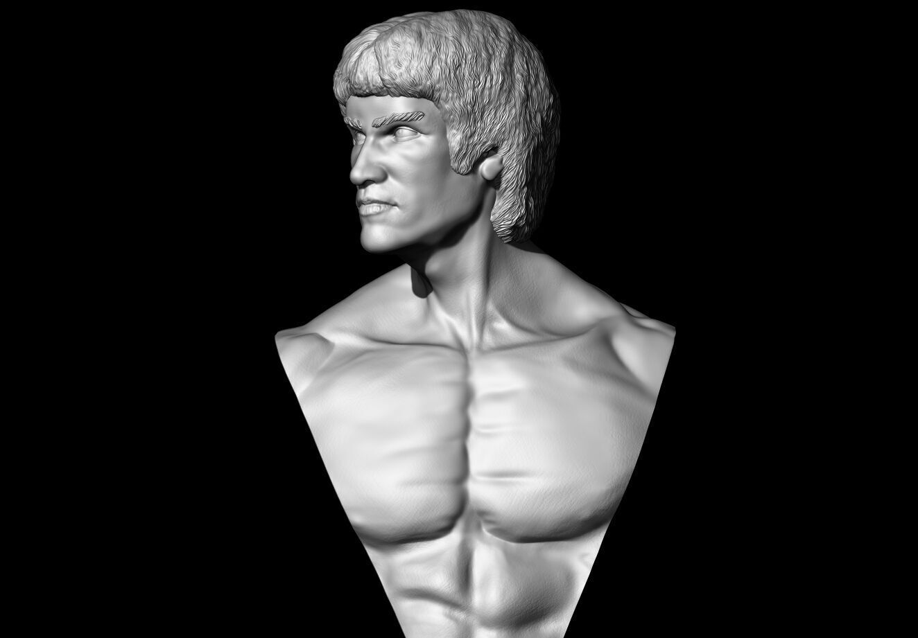 Bruce Lee Bust 3D print model_6