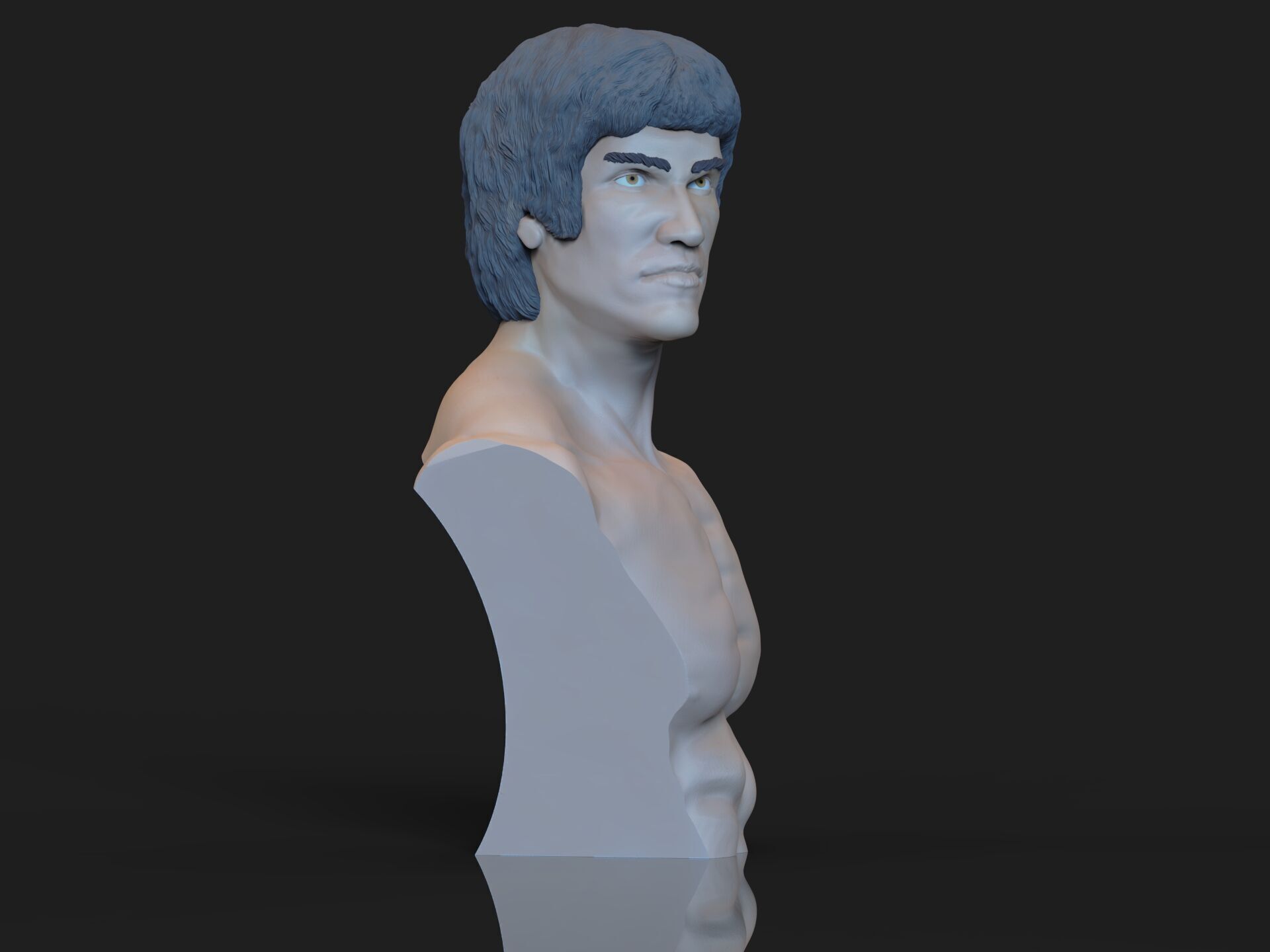 Bruce Lee Bust 3D print model_1