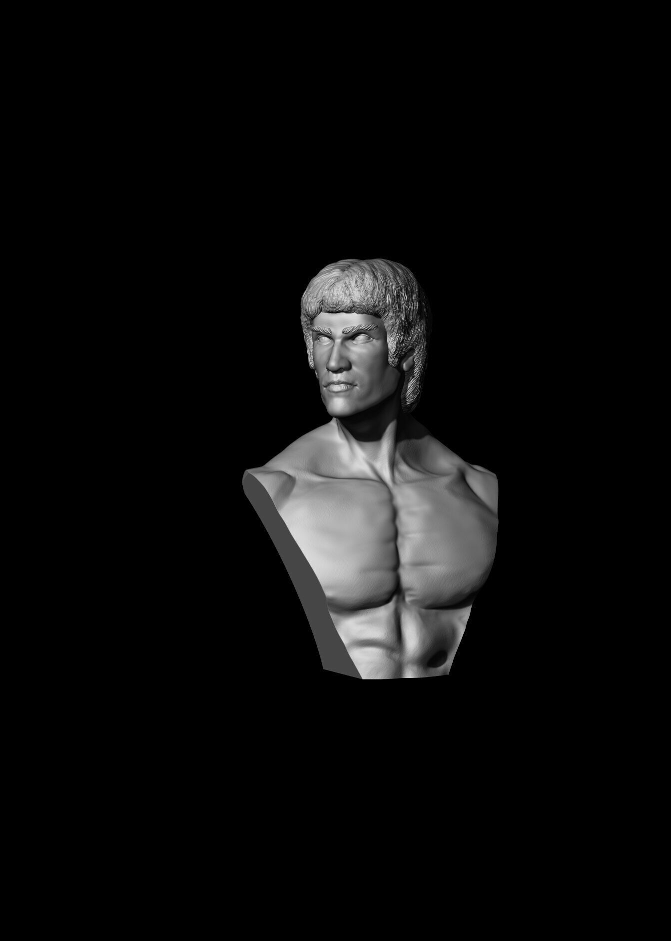 Bruce Lee Bust 3D print model_4
