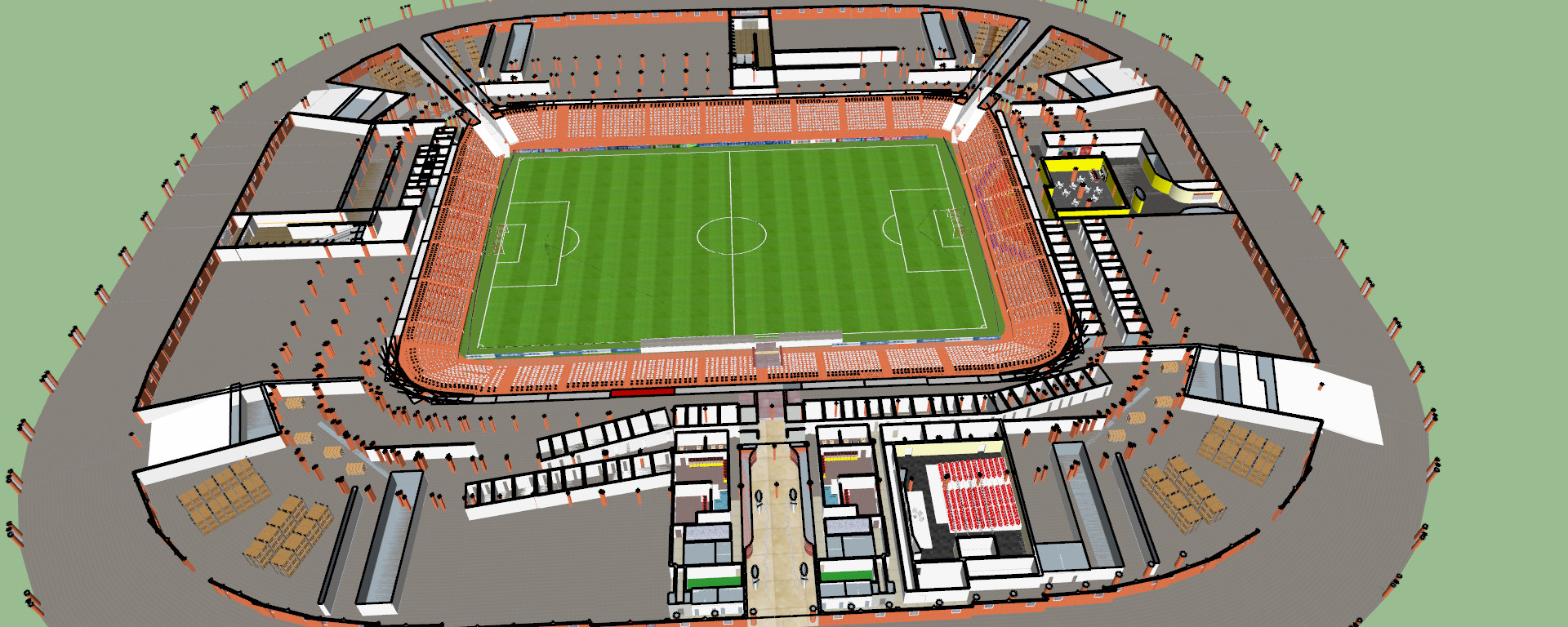 Allianz arena with interior 3D model_11