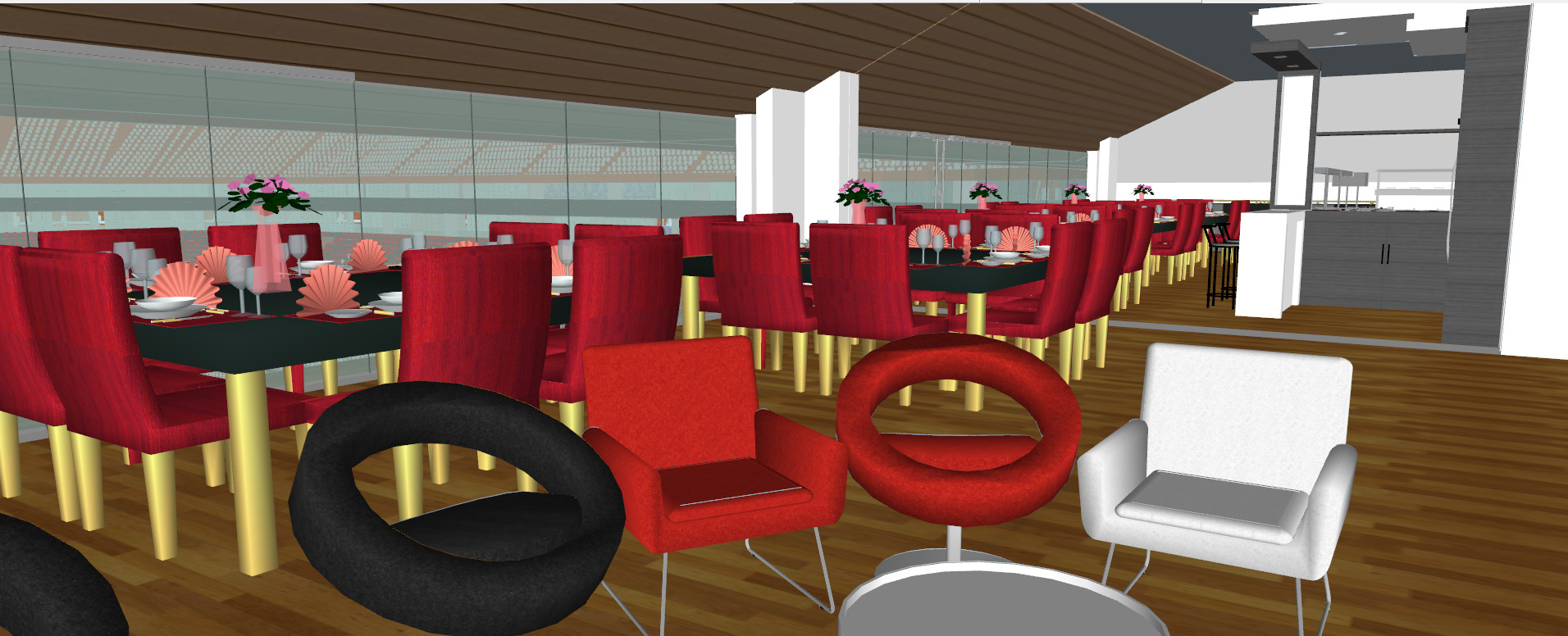 Allianz arena with interior 3D model_64
