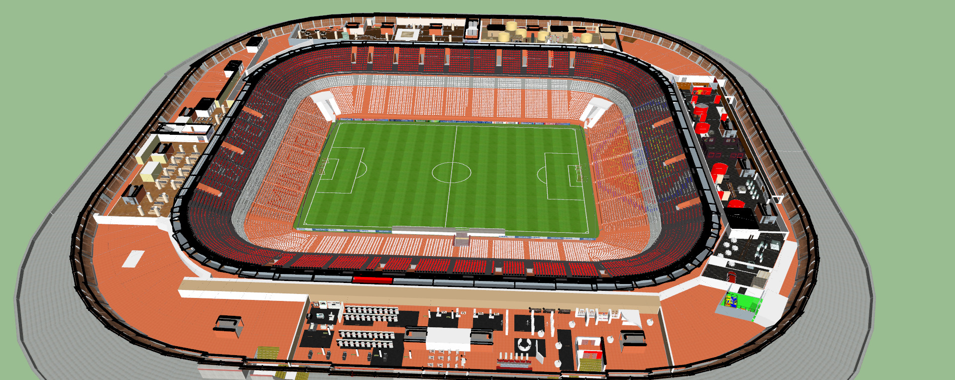 Allianz arena with interior 3D model_21