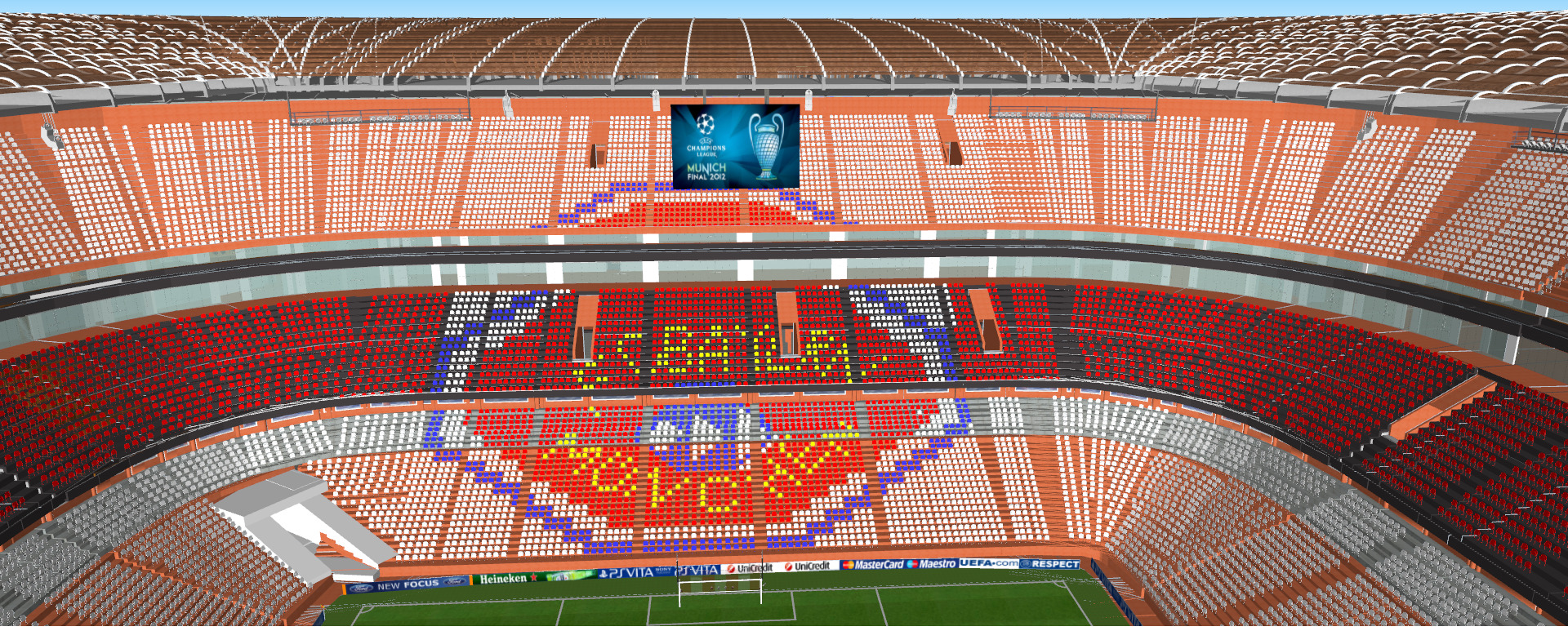 Allianz arena with interior 3D model_4