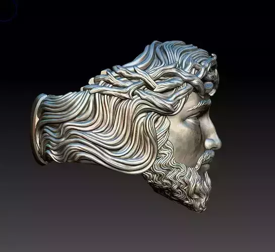 ring featuring the face of Christ  jesus