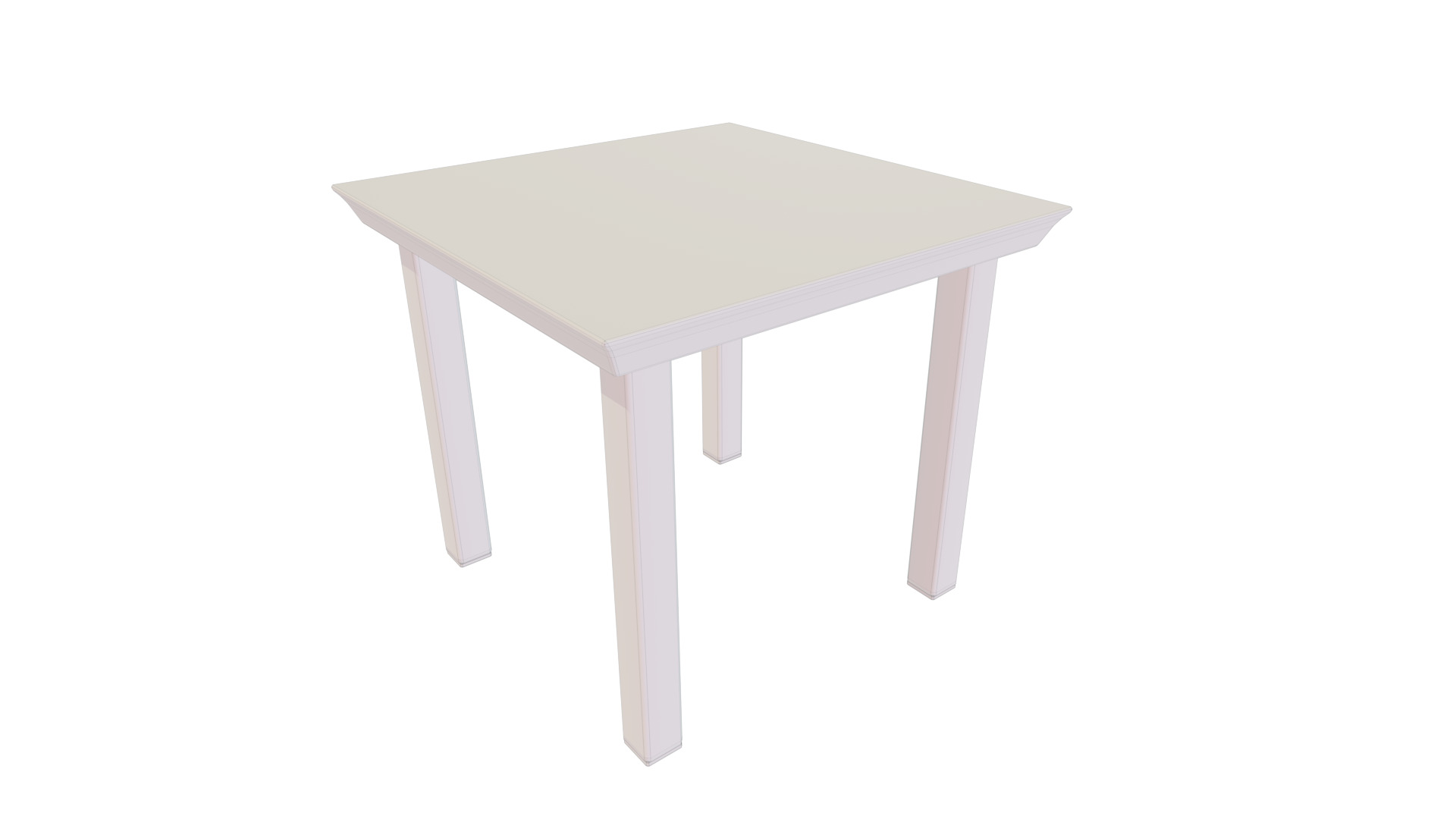 Outdoor Table Low-poly 3D model_5