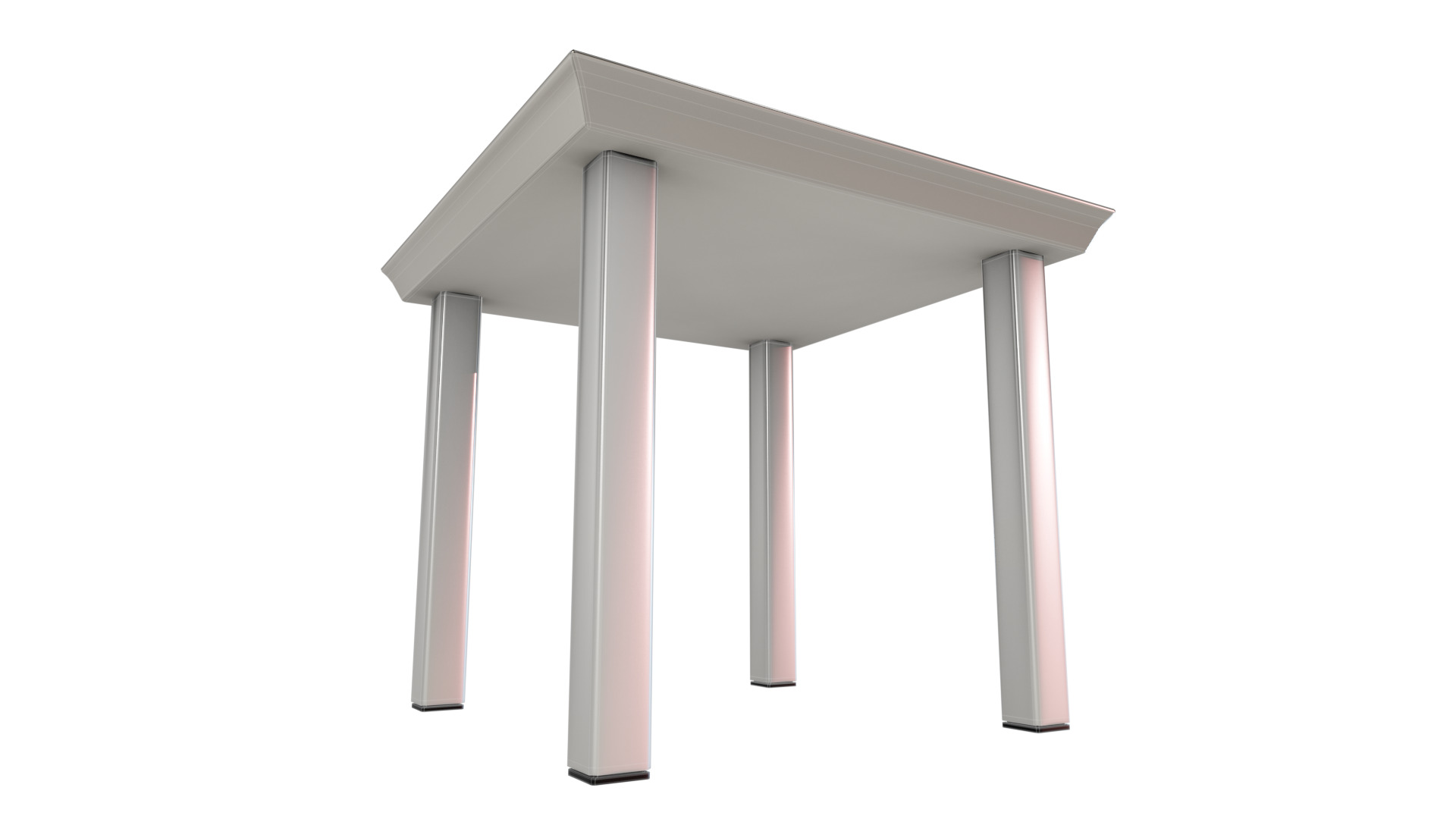 Outdoor Table Low-poly 3D model_4