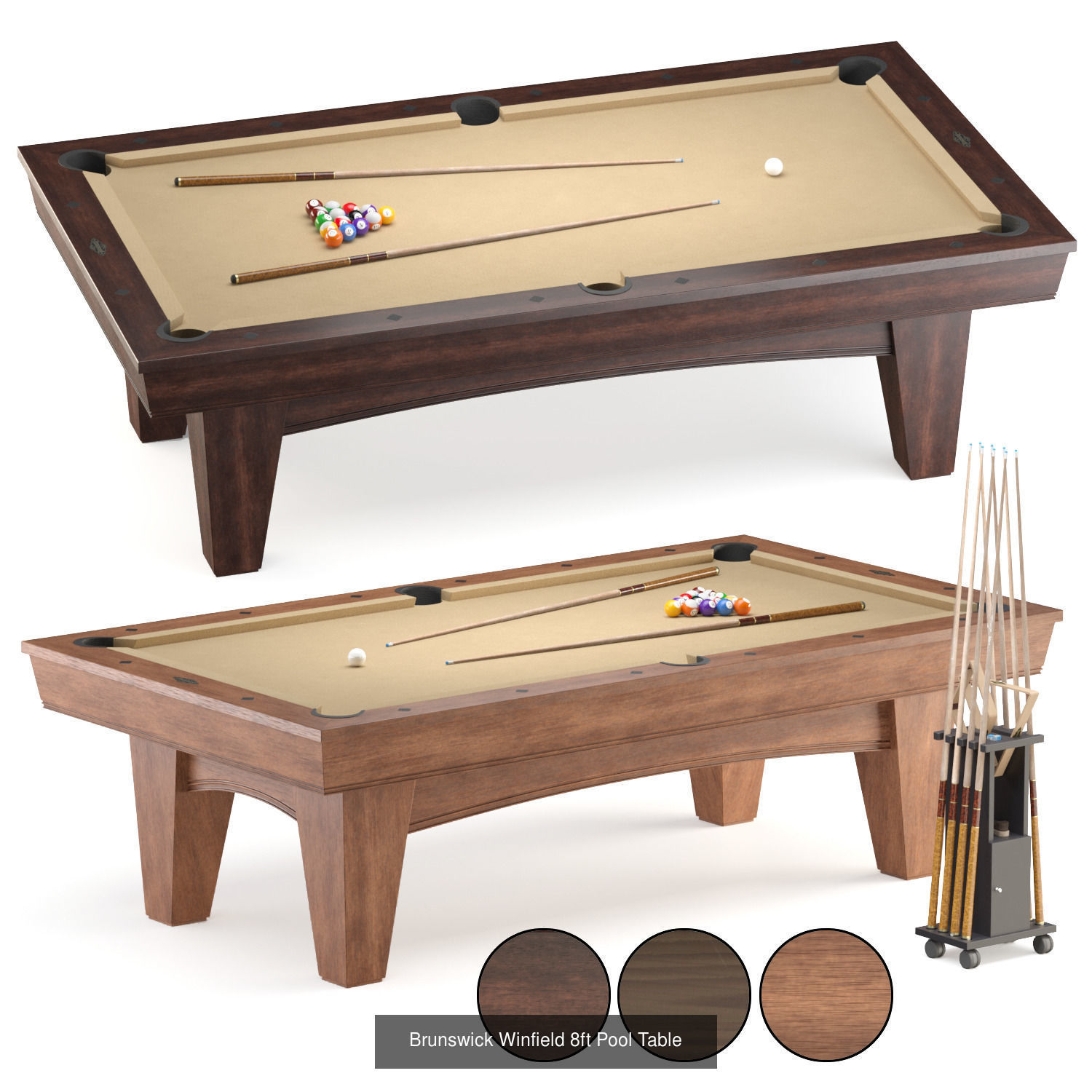 10 Billiard Table 3D Model Collection   High-Quality Designs _5