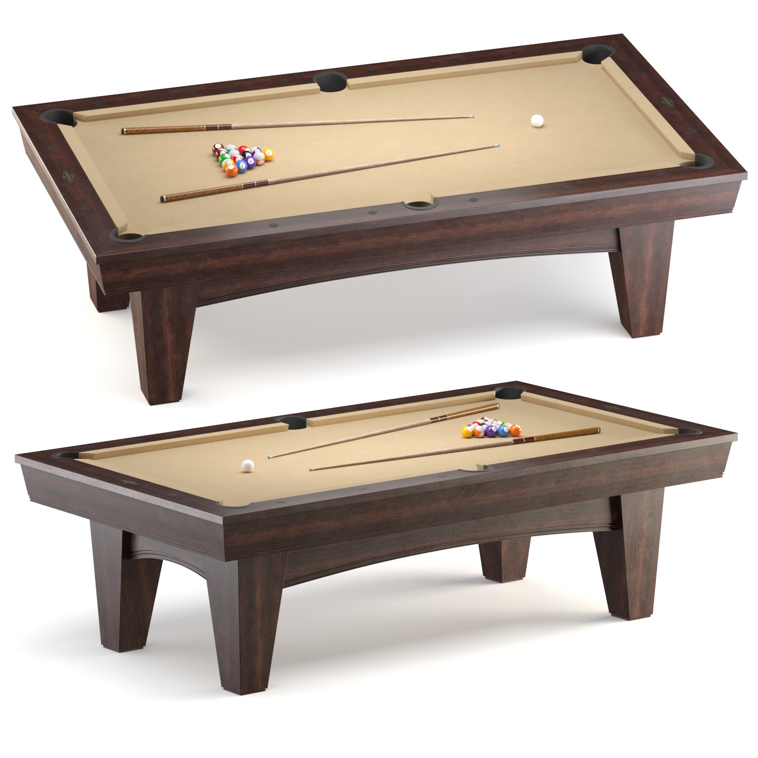 10 Billiard Table 3D Model Collection   High-Quality Designs _12