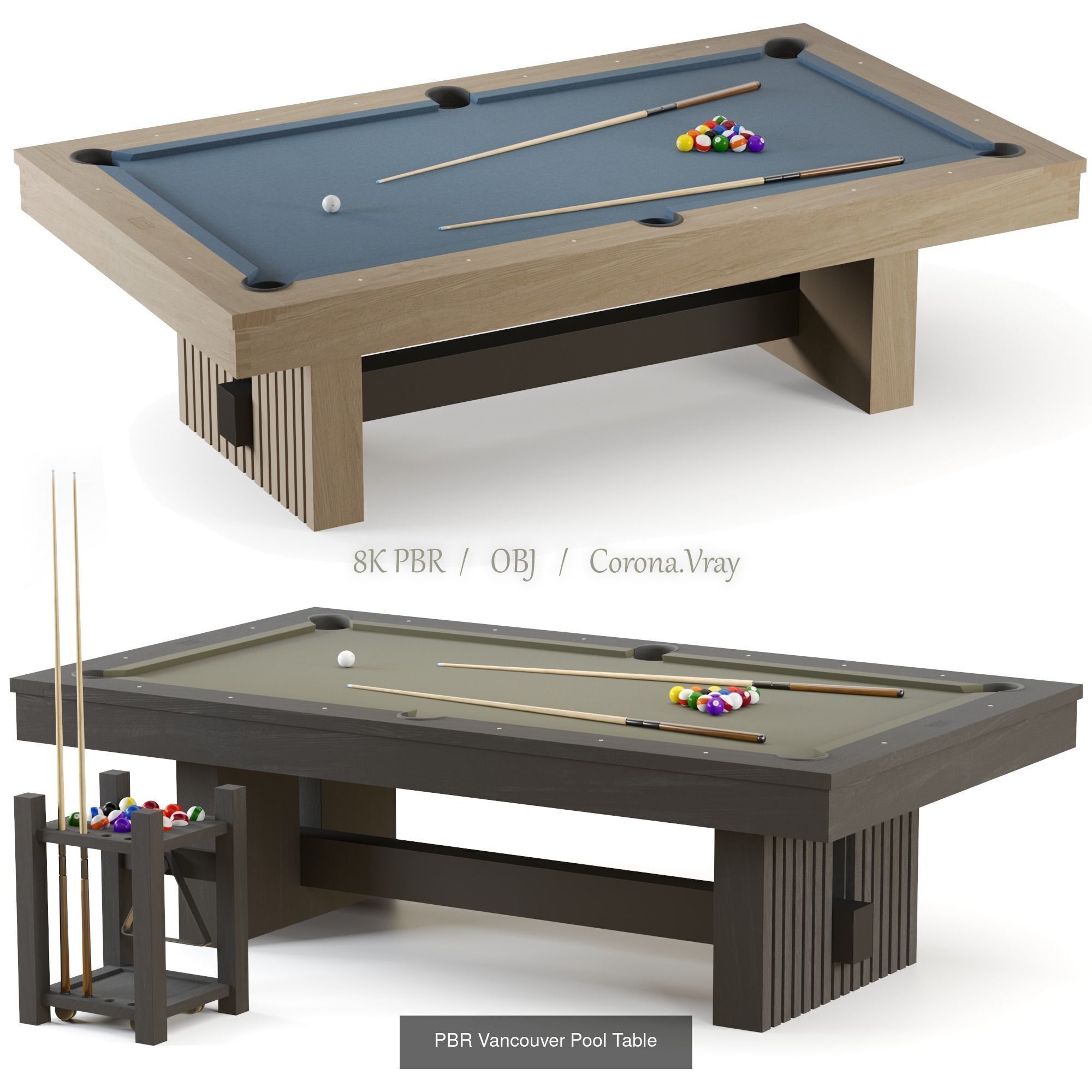 10 Billiard Table 3D Model Collection   High-Quality Designs _2