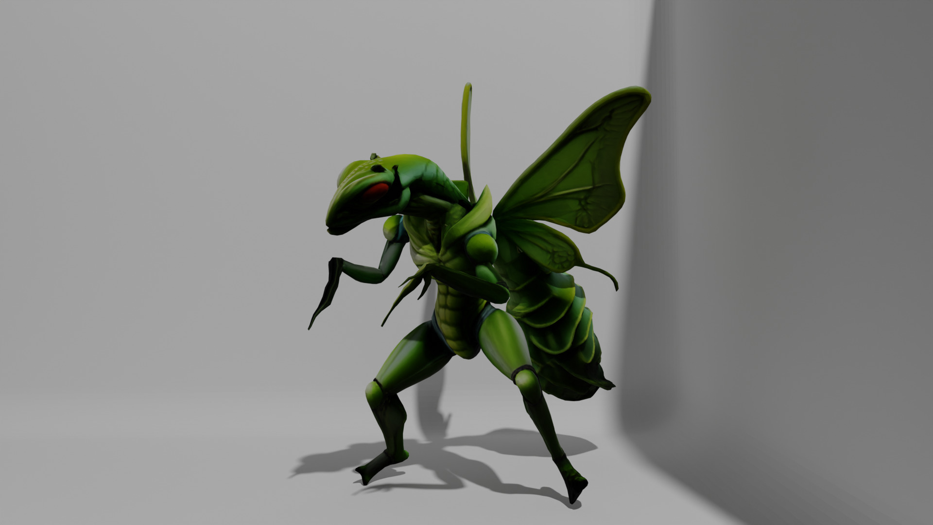 Alien Mantis character 3D model_2