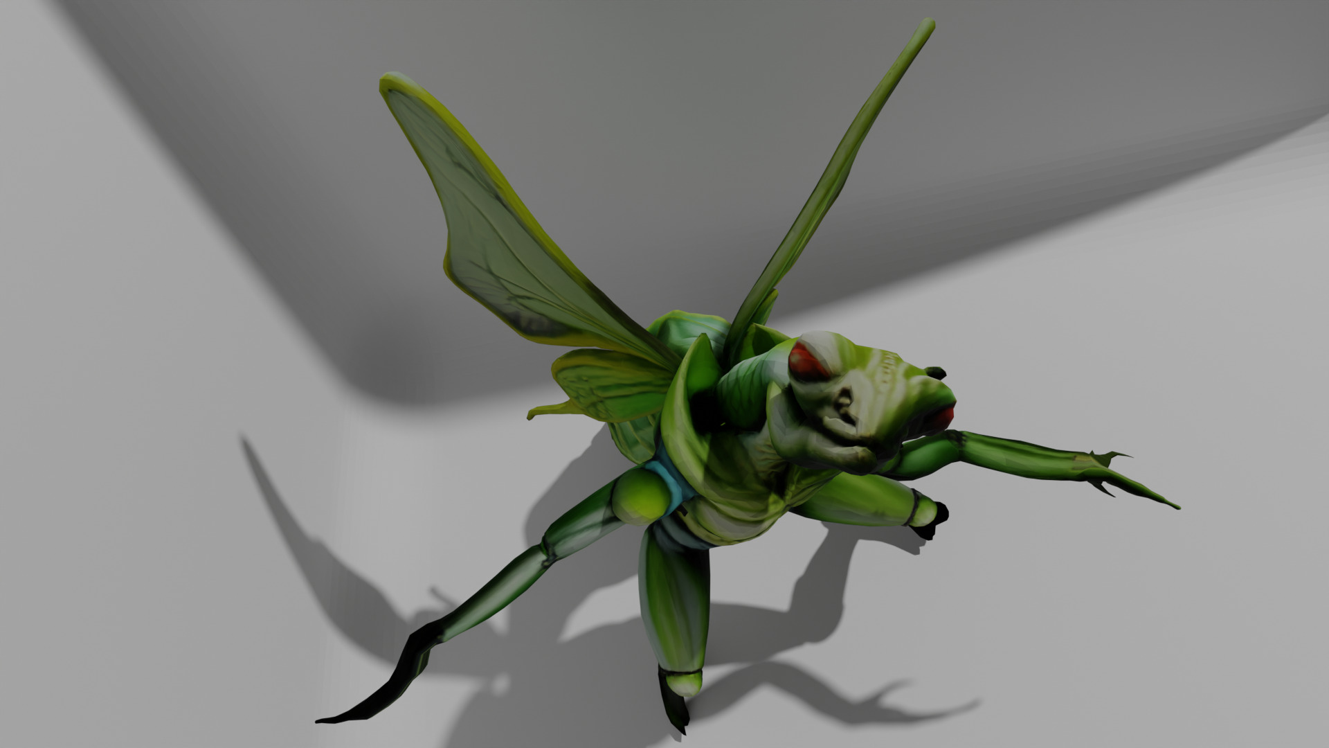 Alien Mantis character 3D model_3