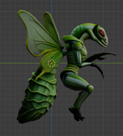 Alien Mantis character 3D model_8