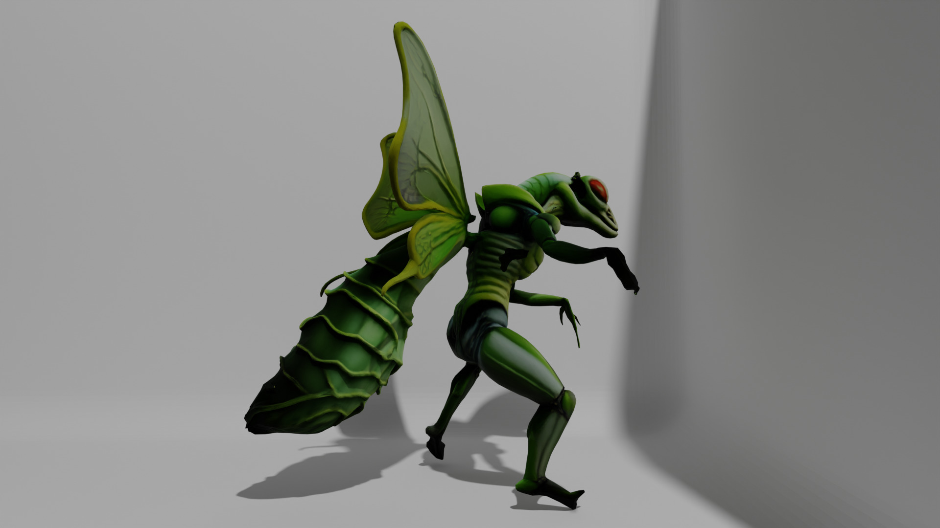Alien Mantis character 3D model_5