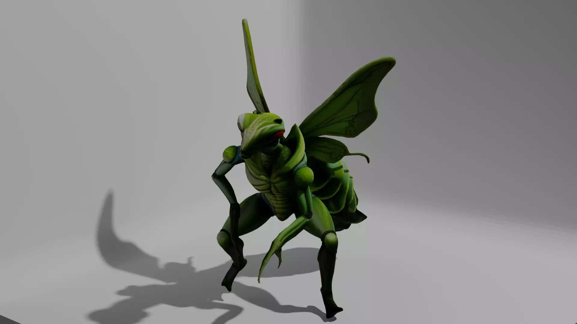 Alien Mantis character 3D model_0