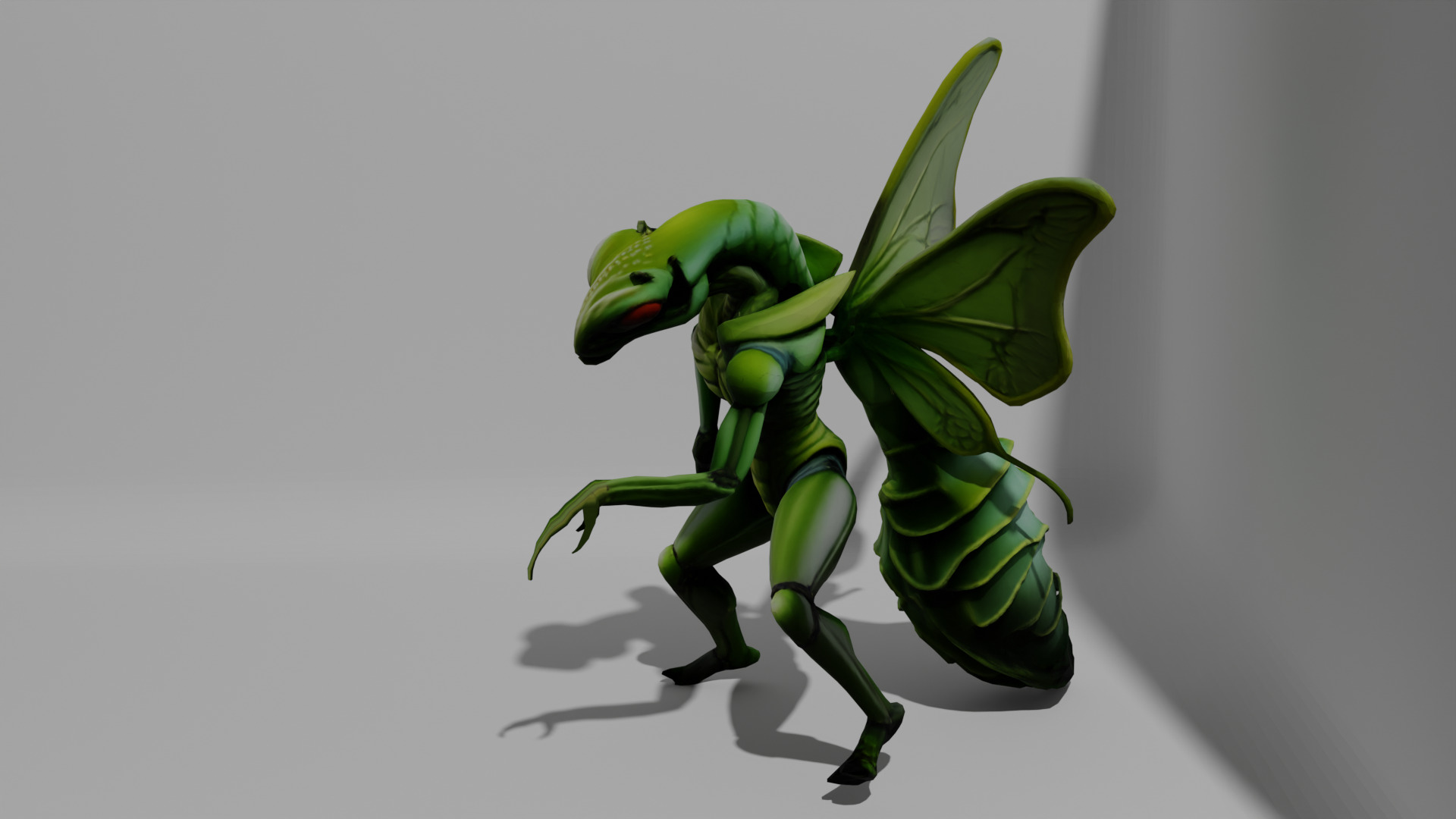 Alien Mantis character 3D model_1