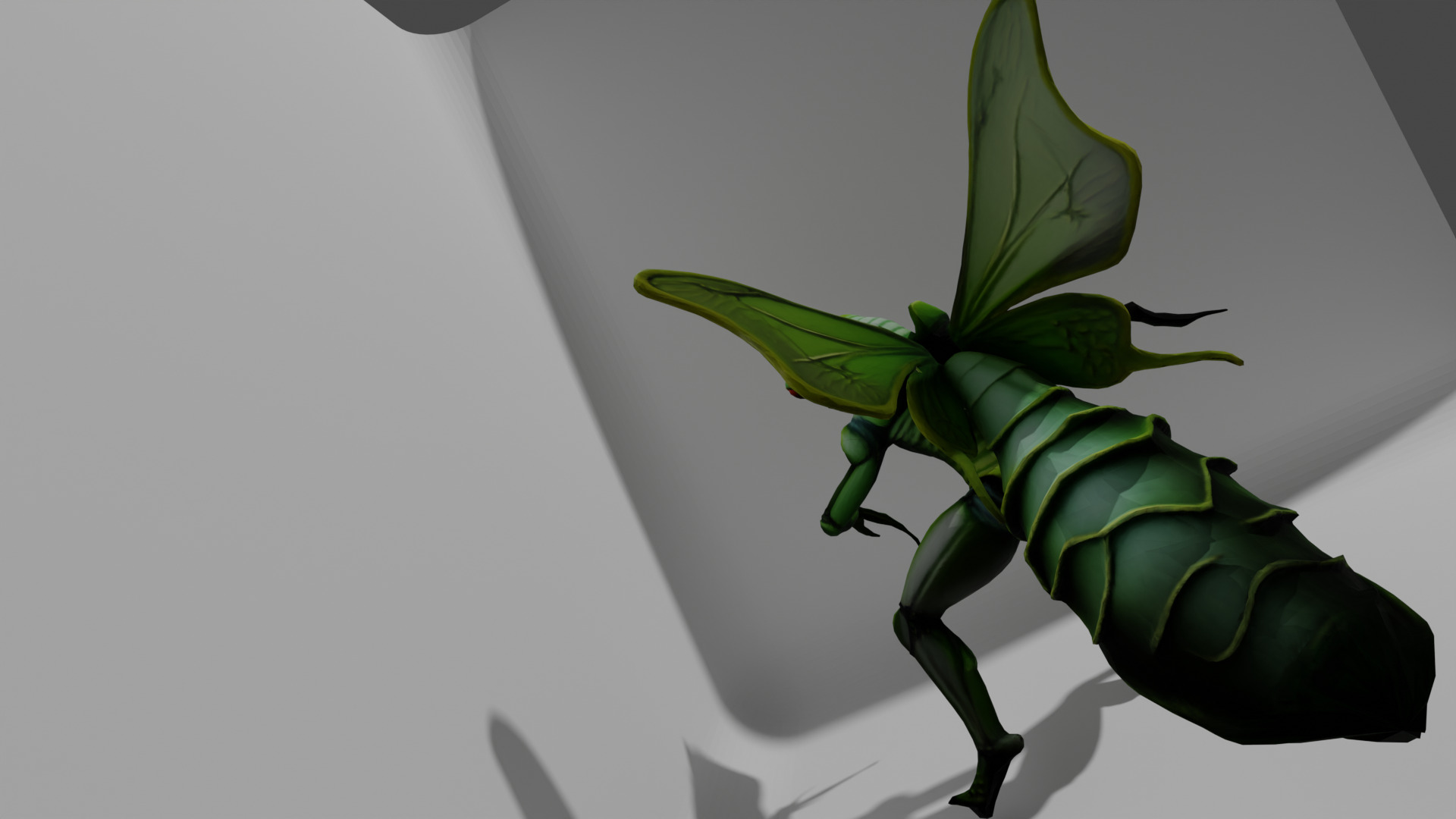 Alien Mantis character 3D model_4
