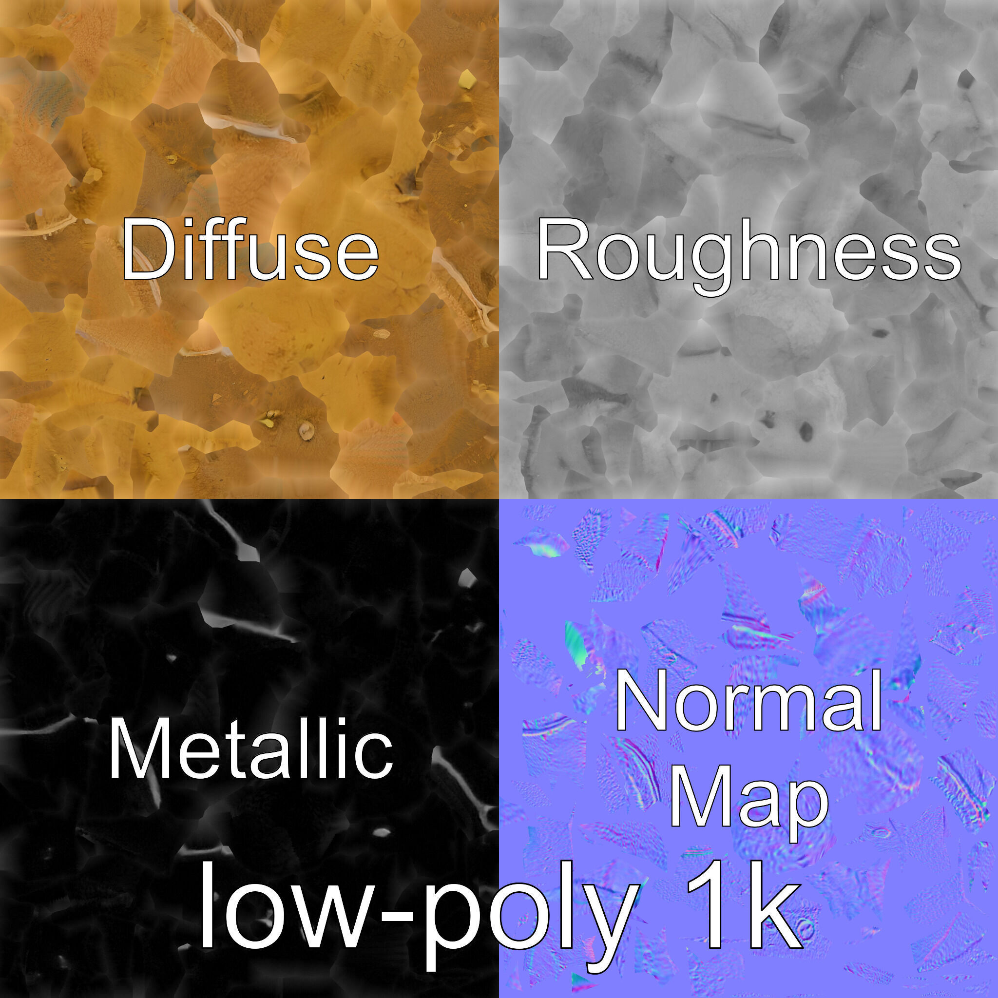 Artisan Stone Implements for Historical Education Low-poly 3D model_1