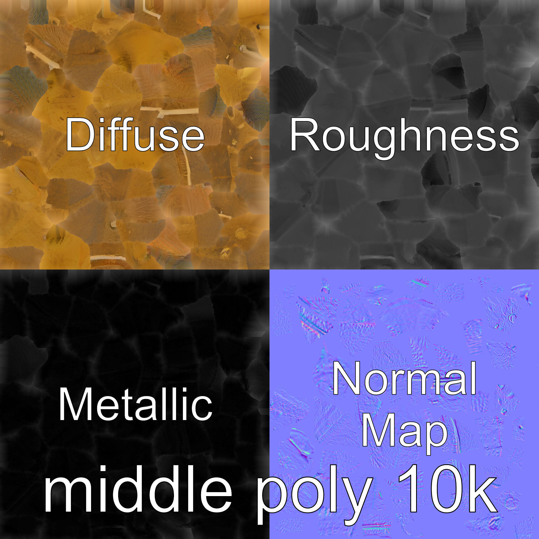 Artisan Stone Implements for Historical Education Low-poly 3D model_30