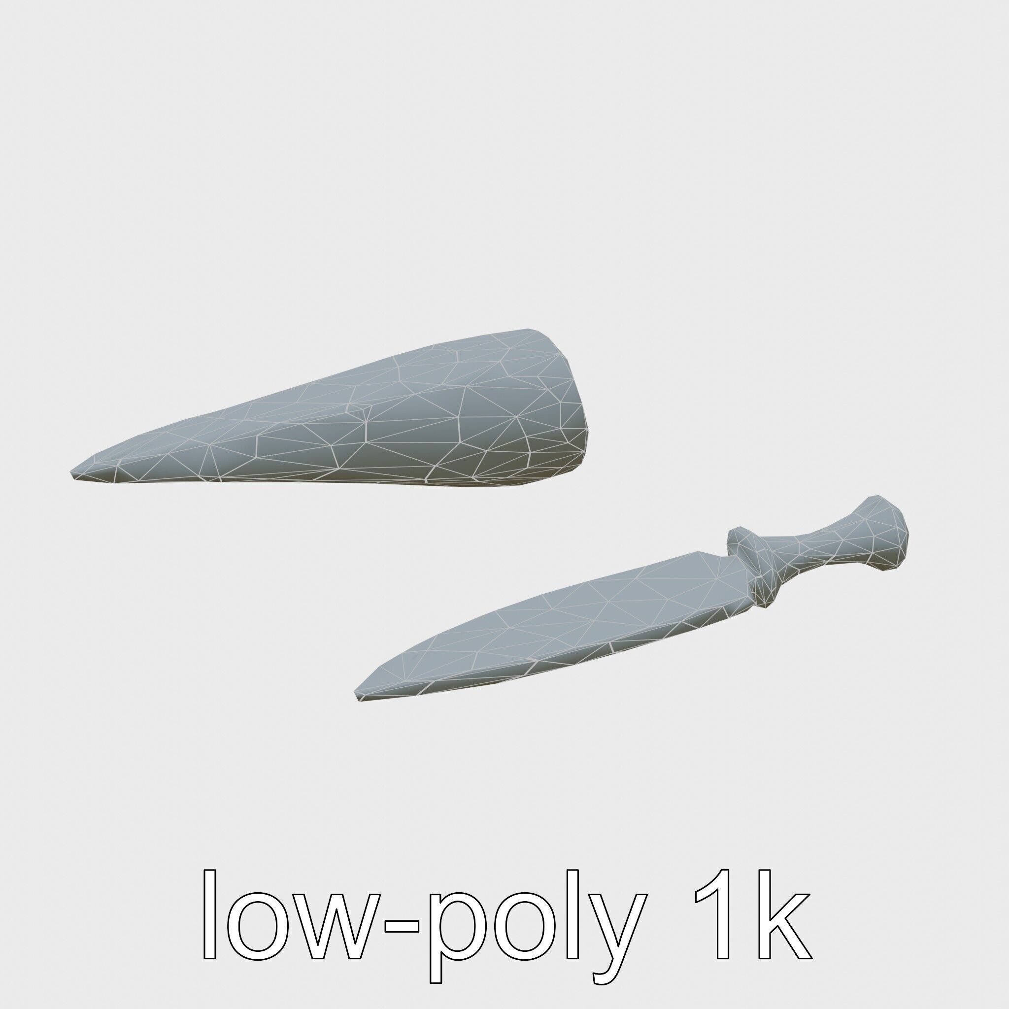 Artisan Stone Implements for Historical Education Low-poly 3D model_26