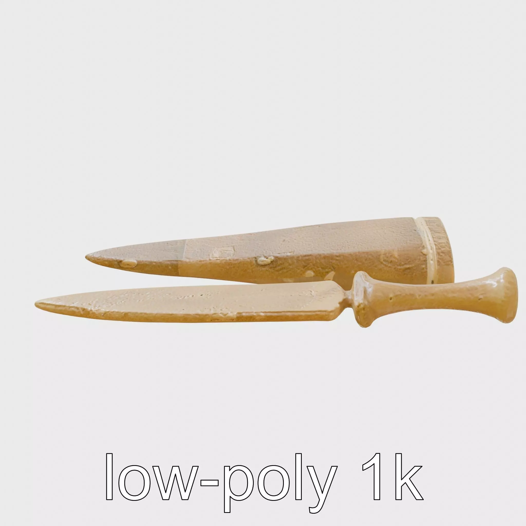 Artisan Stone Implements for Historical Education Low-poly 3D model_0