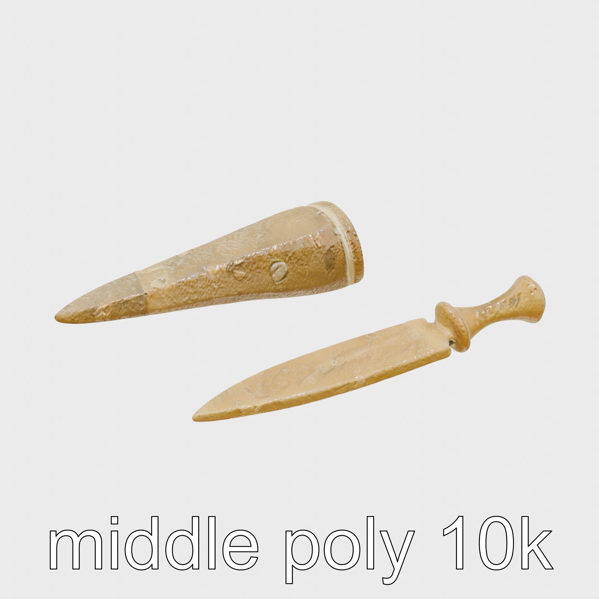 Artisan Stone Implements for Historical Education Low-poly 3D model_23
