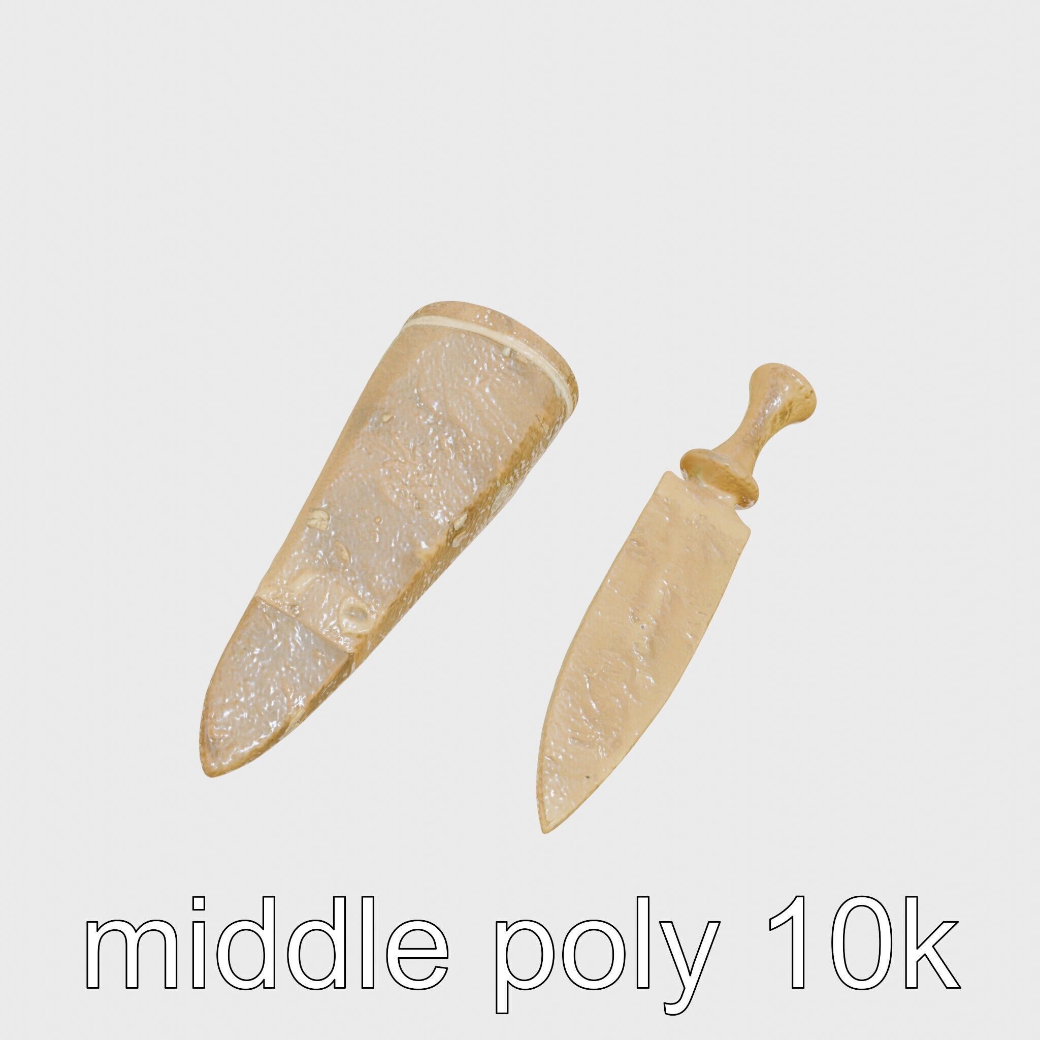 Artisan Stone Implements for Historical Education Low-poly 3D model_8