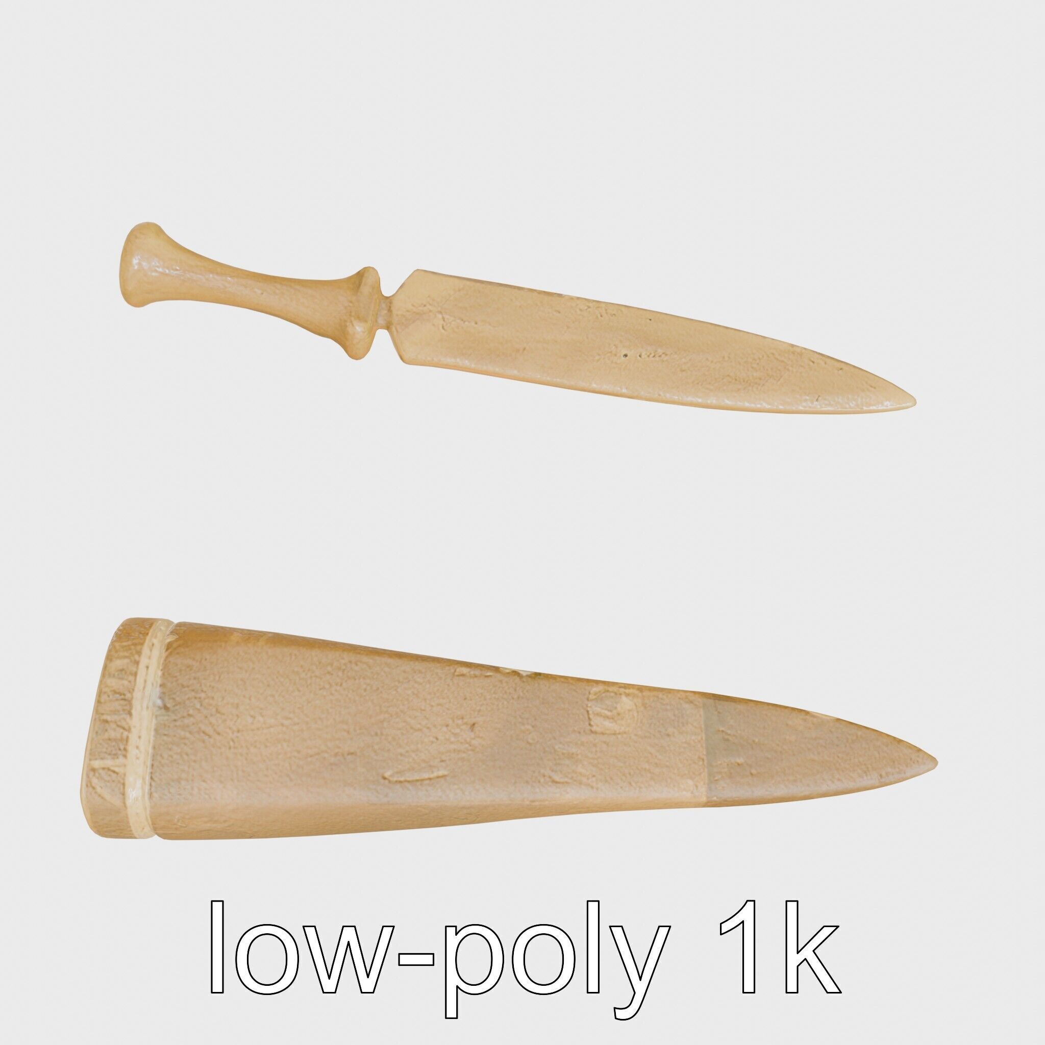 Artisan Stone Implements for Historical Education Low-poly 3D model_21