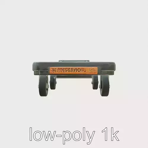 Reinforced Polymer Tech Trolley with Secure Compartments Low-poly 3D model