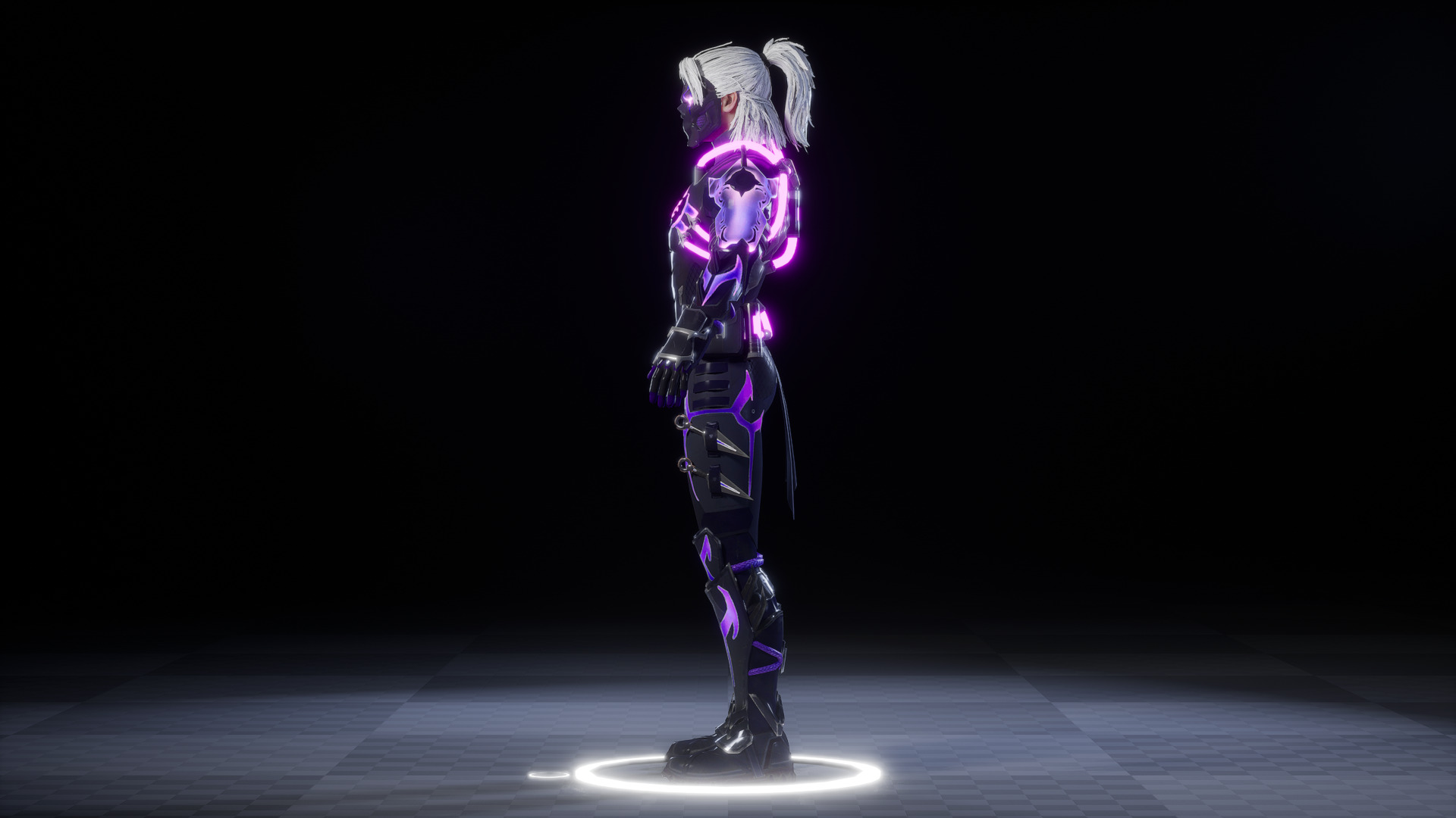 FUTURISTIC NINJA 3D MODEL Low-poly 3D model_9