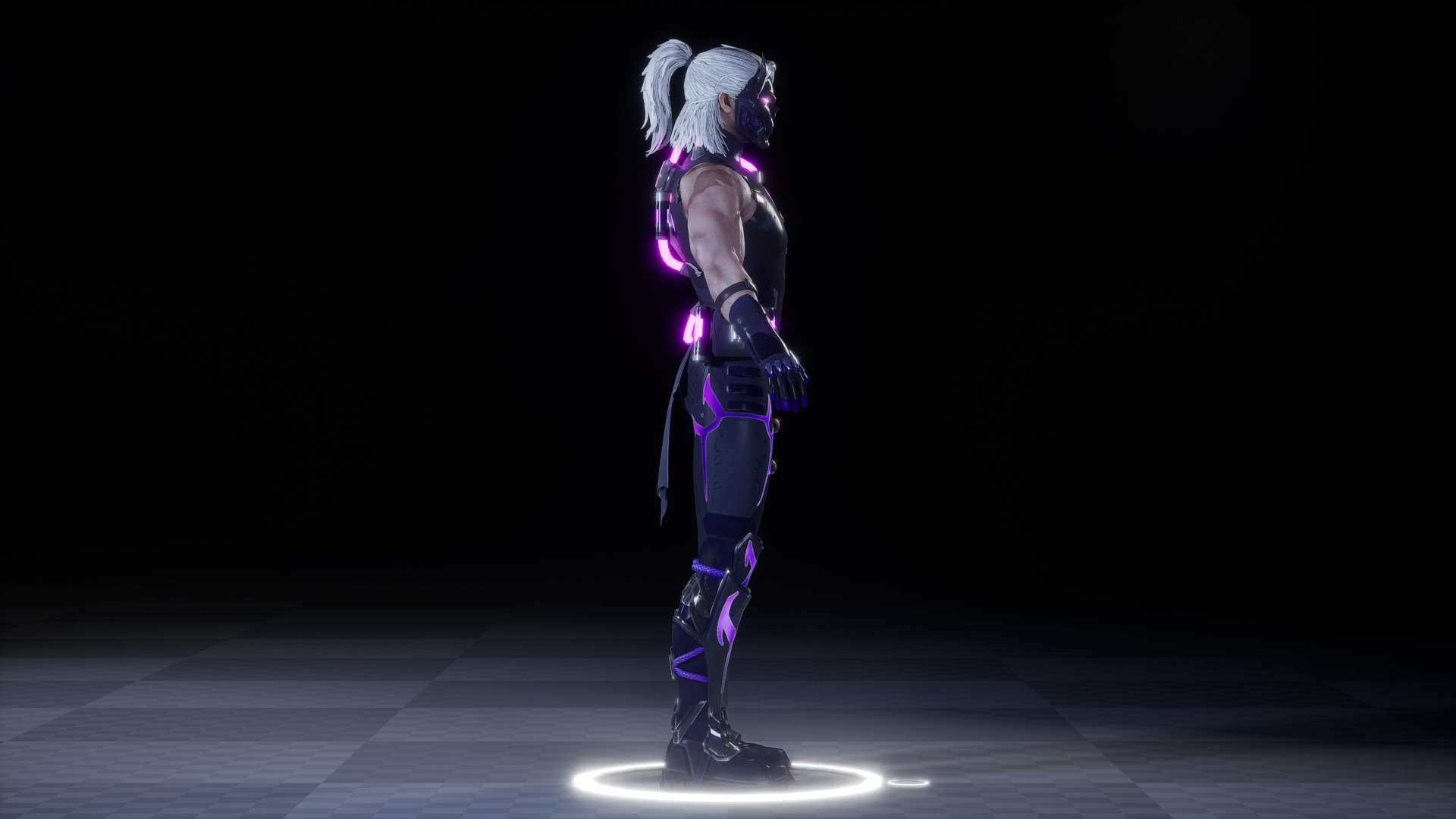 FUTURISTIC NINJA 3D MODEL Low-poly 3D model_8