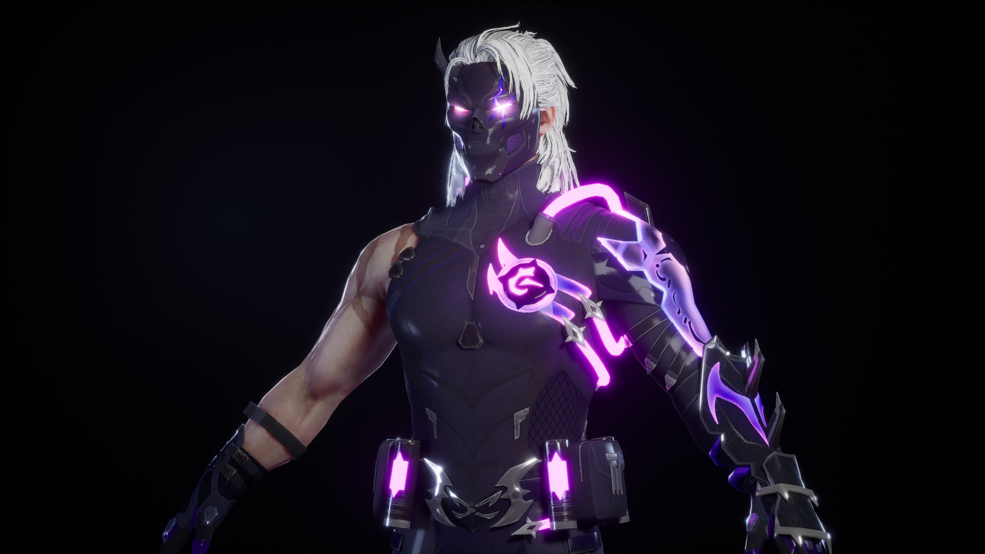 FUTURISTIC NINJA 3D MODEL Low-poly 3D model_1