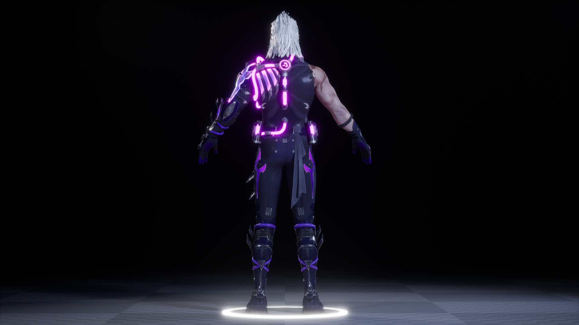 FUTURISTIC NINJA 3D MODEL Low-poly 3D model_4