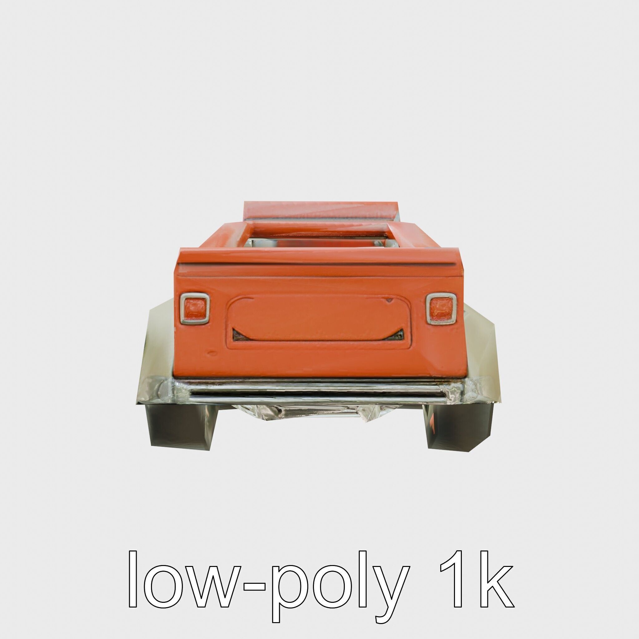 Classic Vintage Car with Split Windshield Design Low-poly 3D model_4