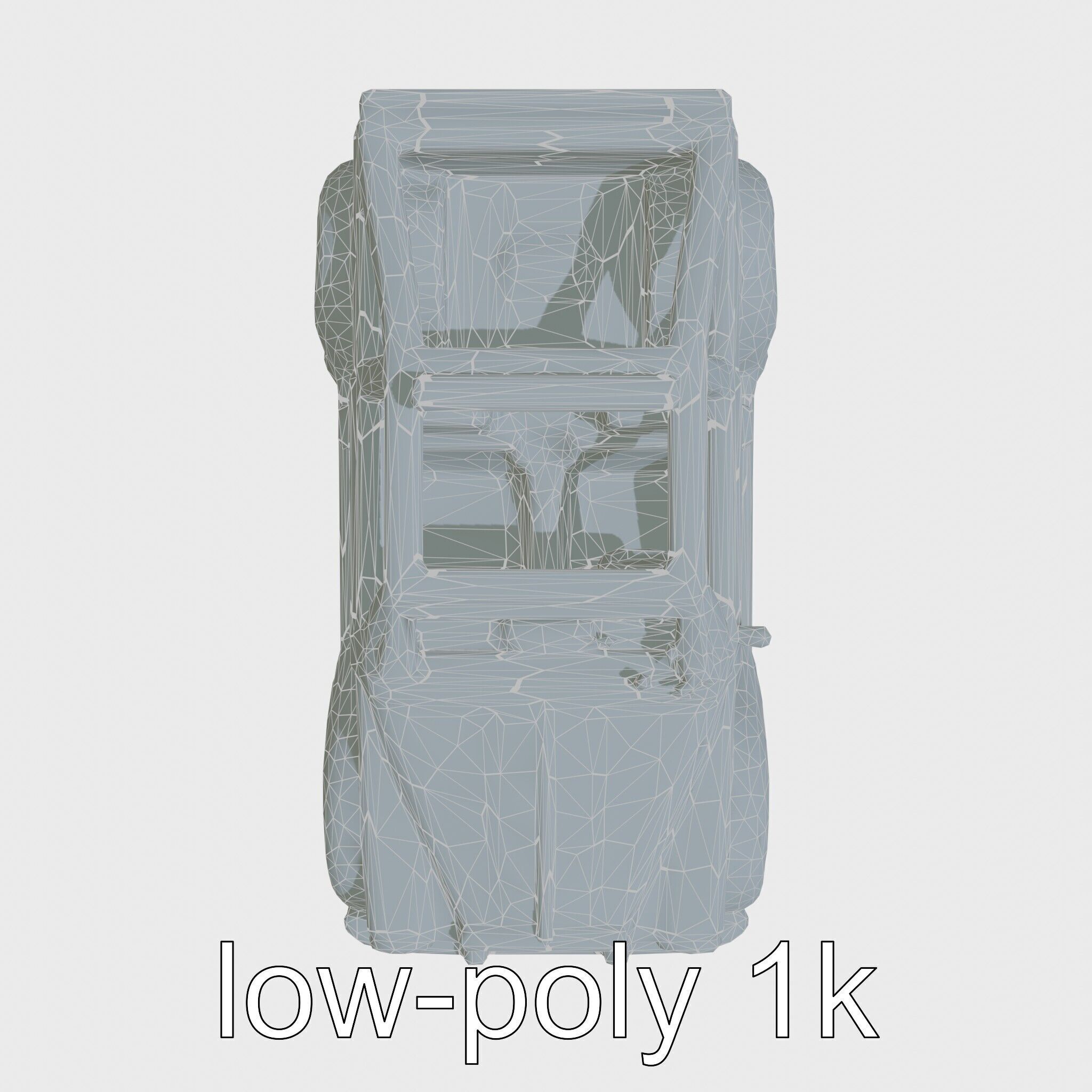 Classic Vintage Car with Split Windshield Design Low-poly 3D model_28